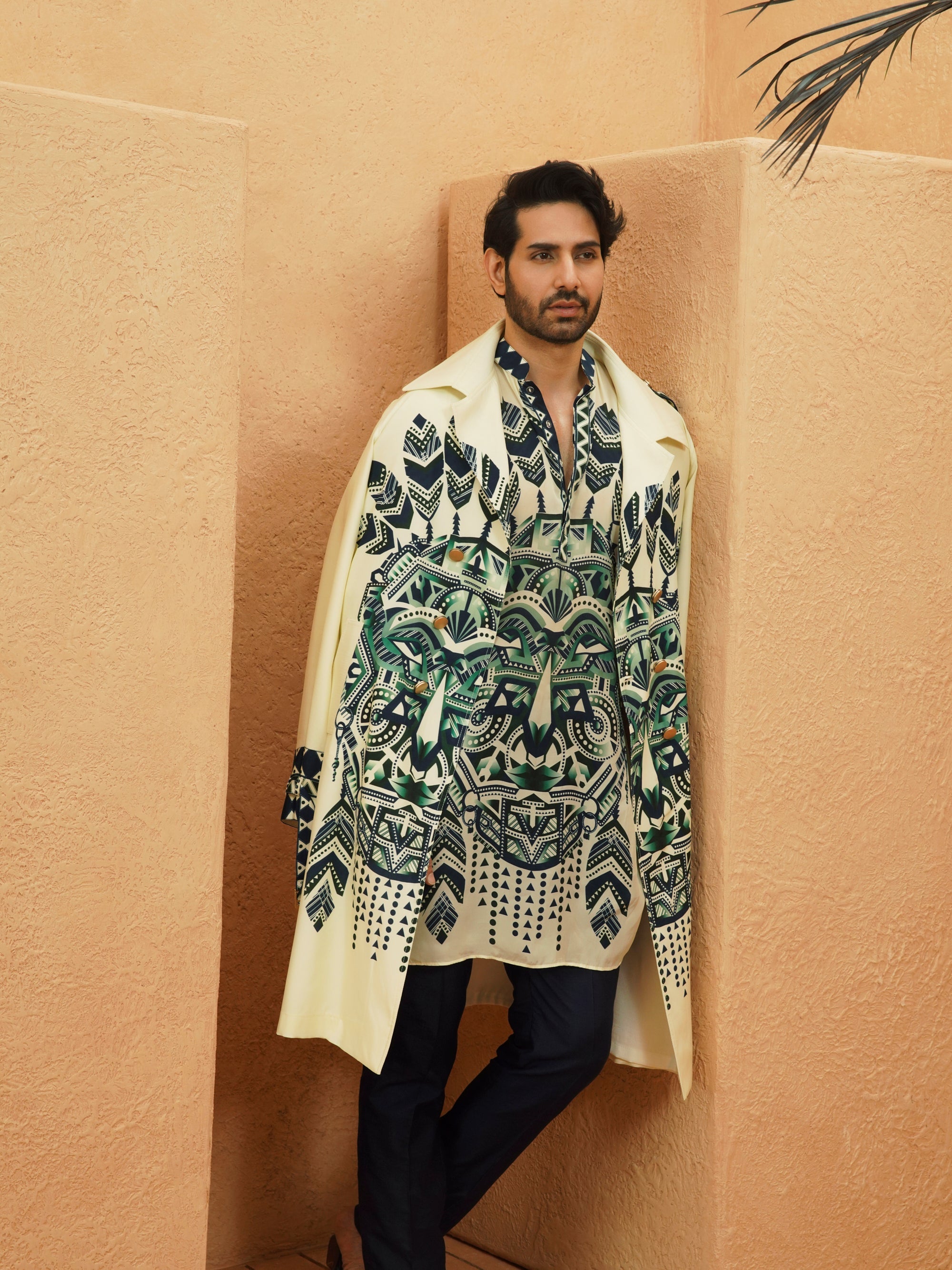 Afreen Mask Trench Coat
