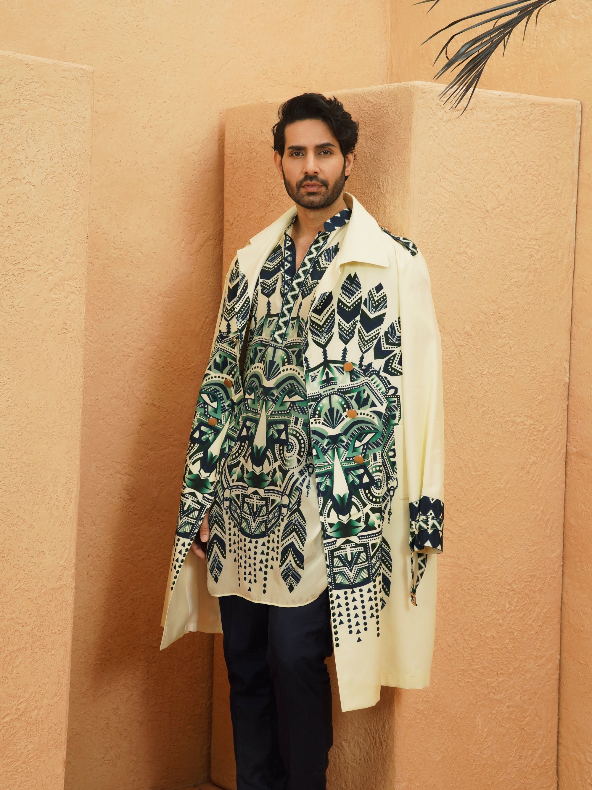 Afreen Mask Trench Coat