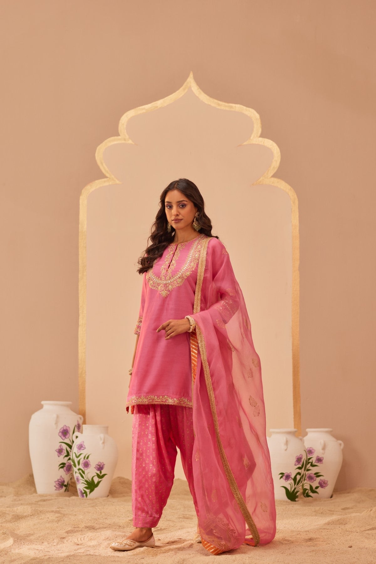 Nafisah - Flamingo Pink Kurta Set