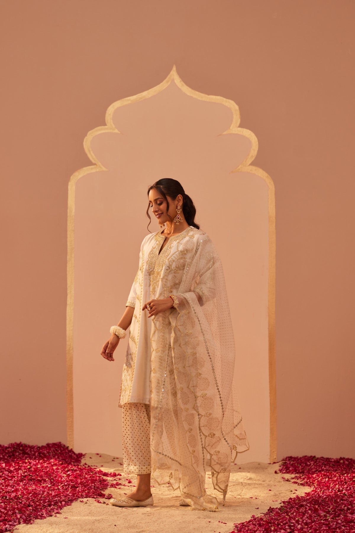 Rashida - Daisy Ivory Kurta Salwar Set