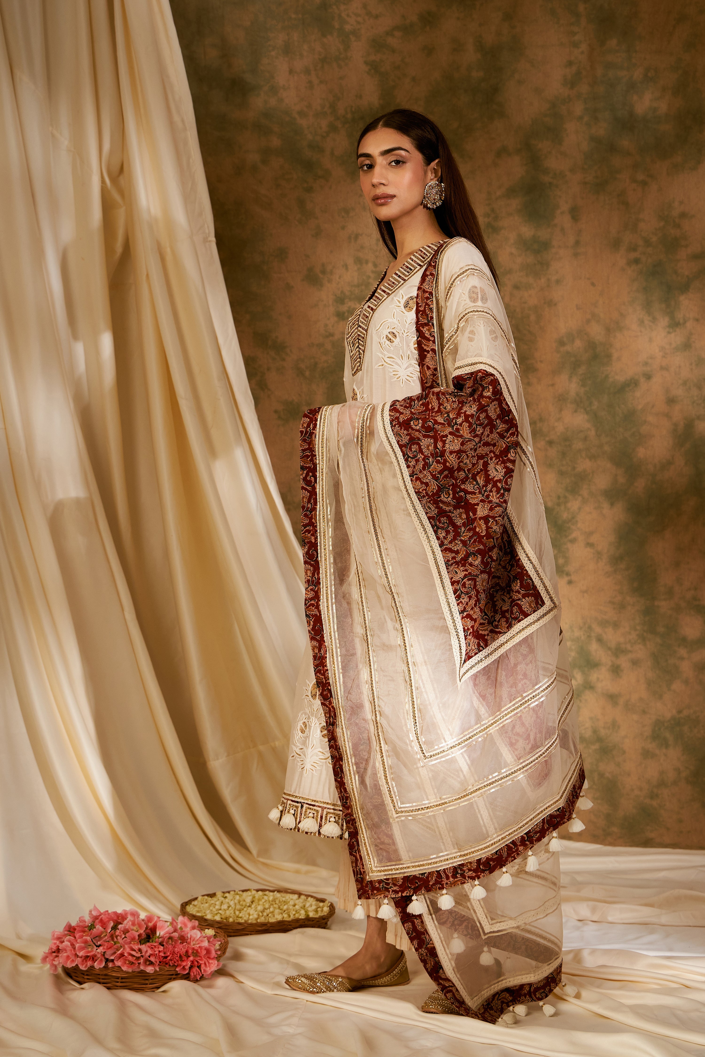 Anaar A-Line Kurta With Soft Crinkled Pants