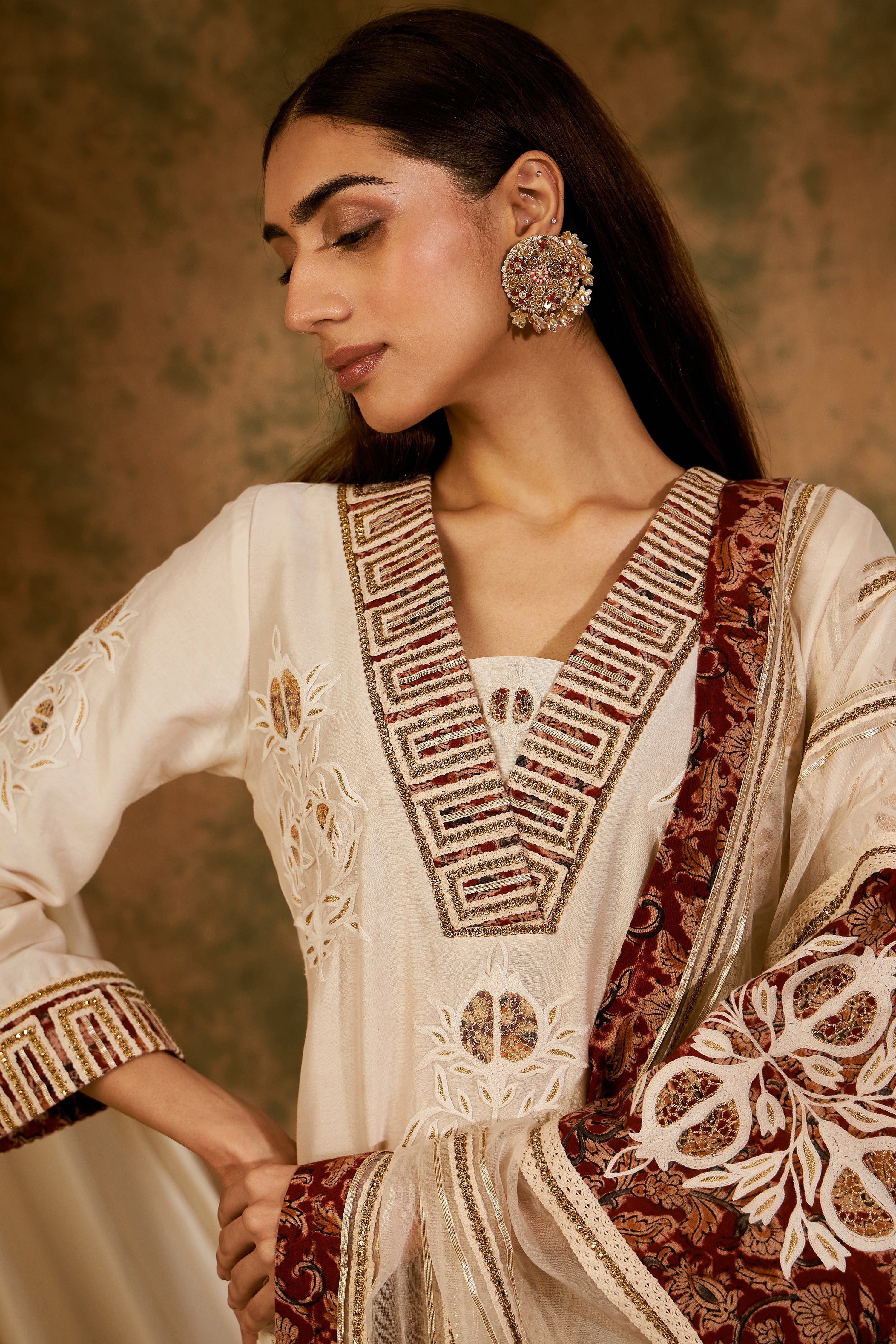 Anaar A-Line Kurta With Soft Crinkled Pants