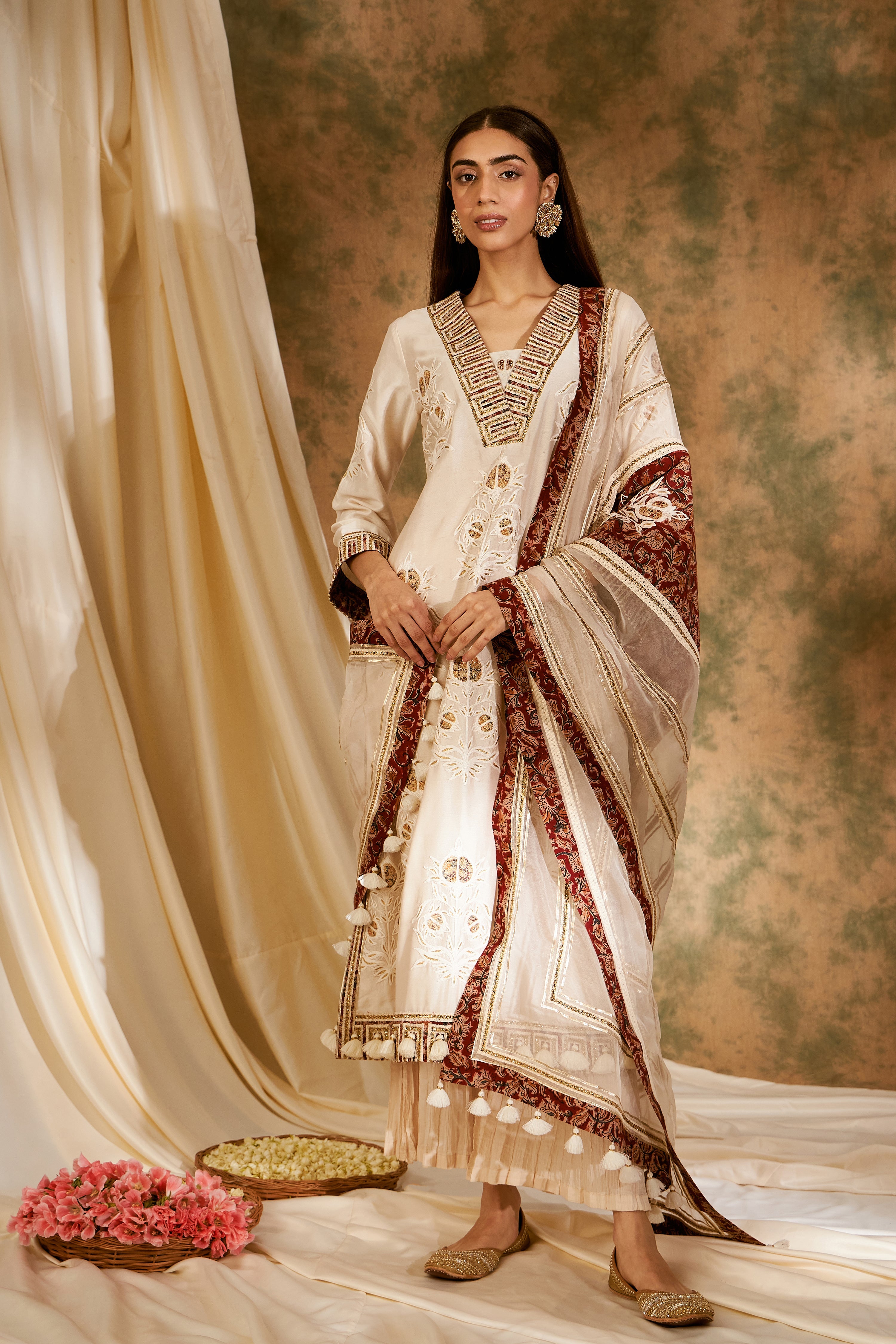 Anaar A-Line Kurta With Soft Crinkled Pants