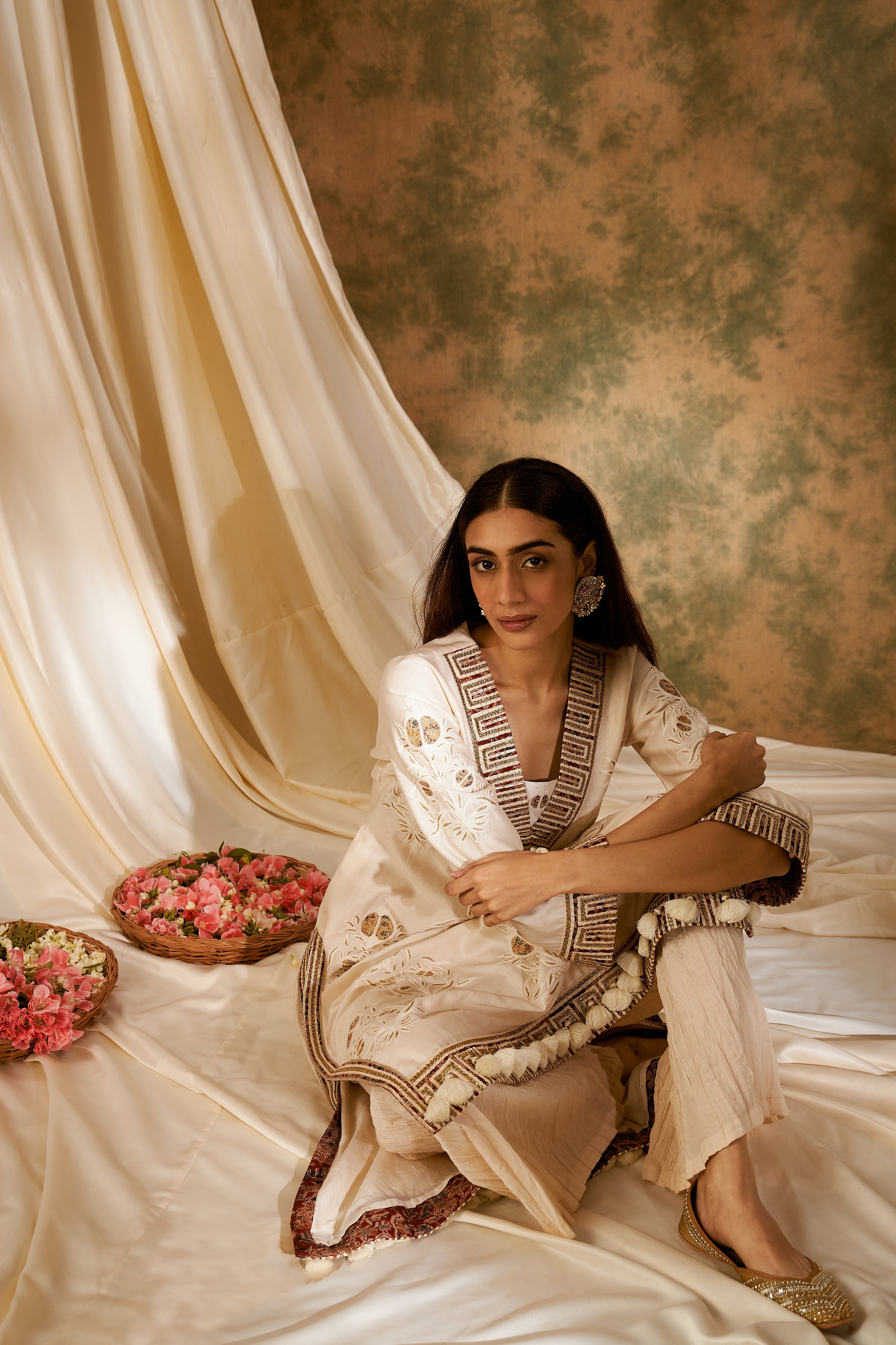 Anaar A-Line Kurta With Soft Crinkled Pants