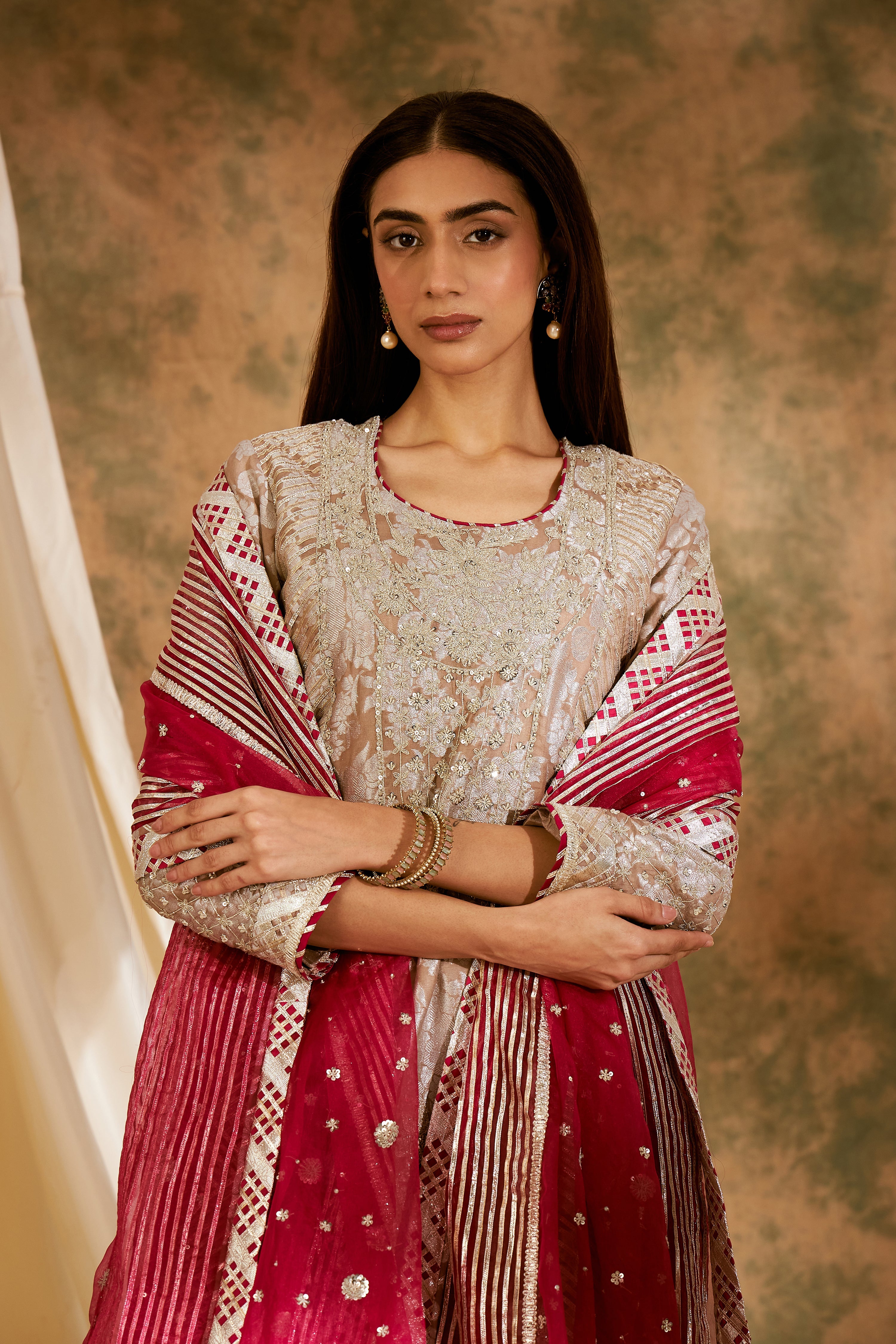 Dori Jaal Long Kurta With Churidar