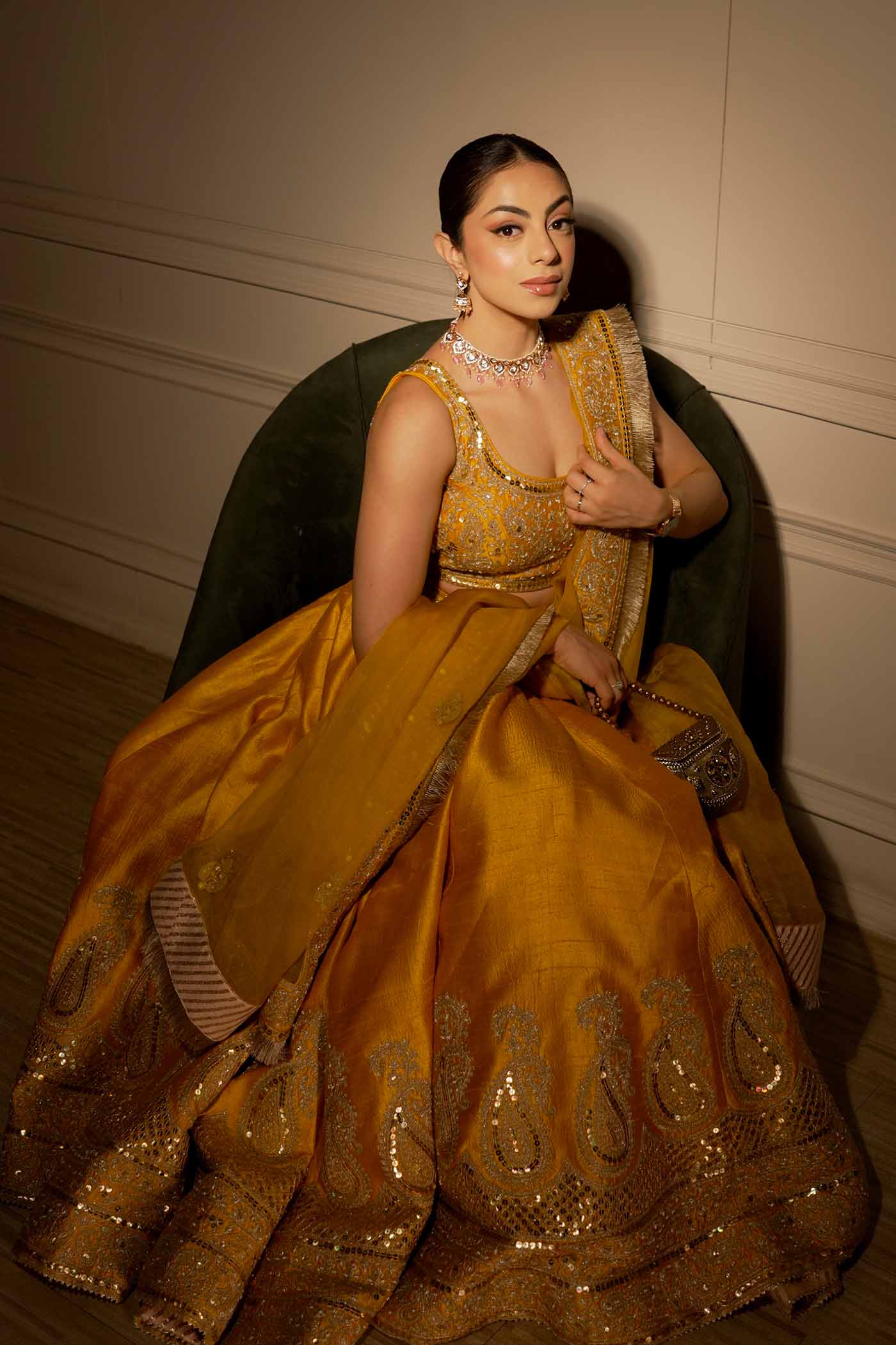 Ravkirat Kaur In Amna - Glaze Mustard