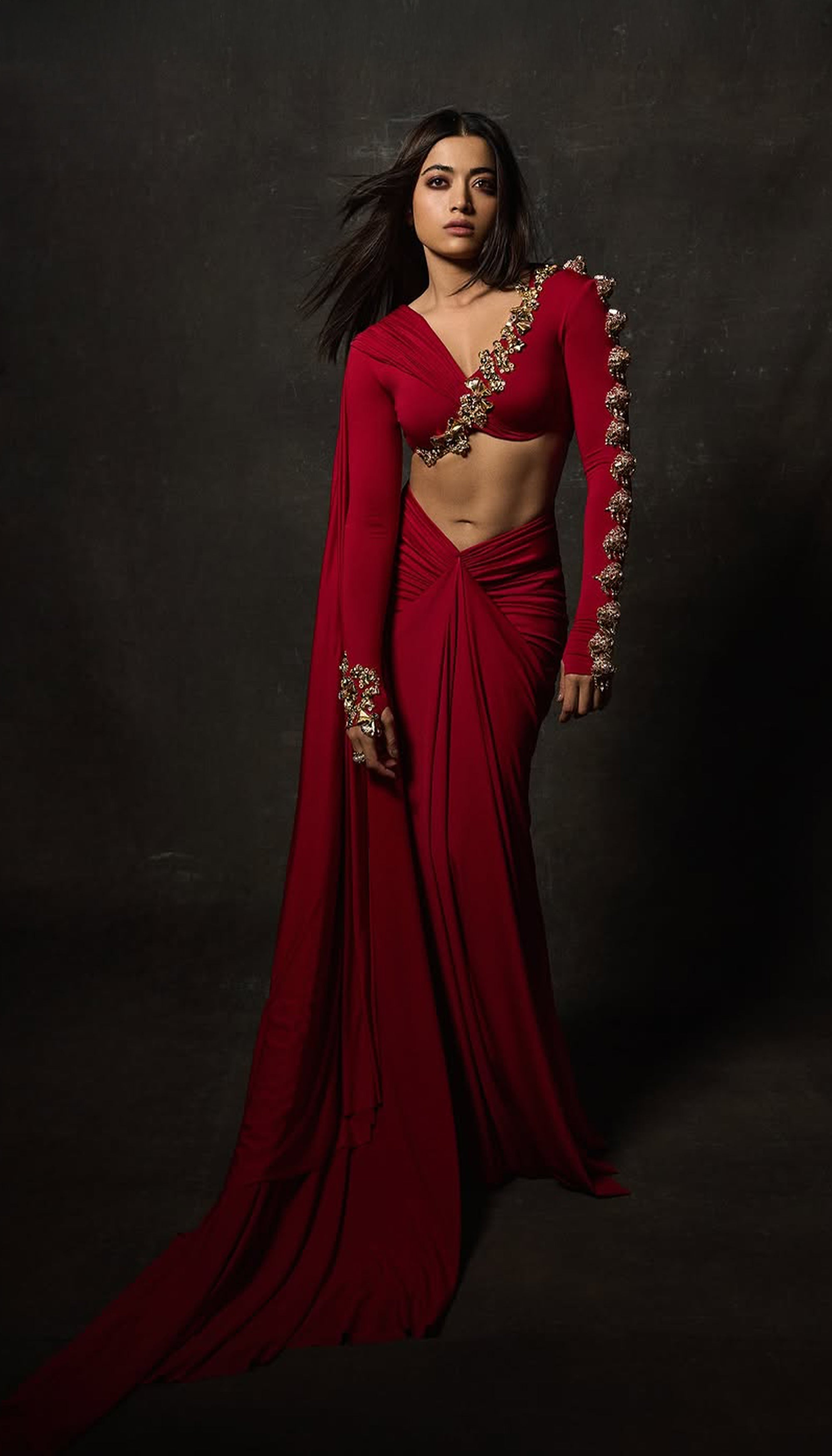 Rashmika Mandanna In Crimson Ember