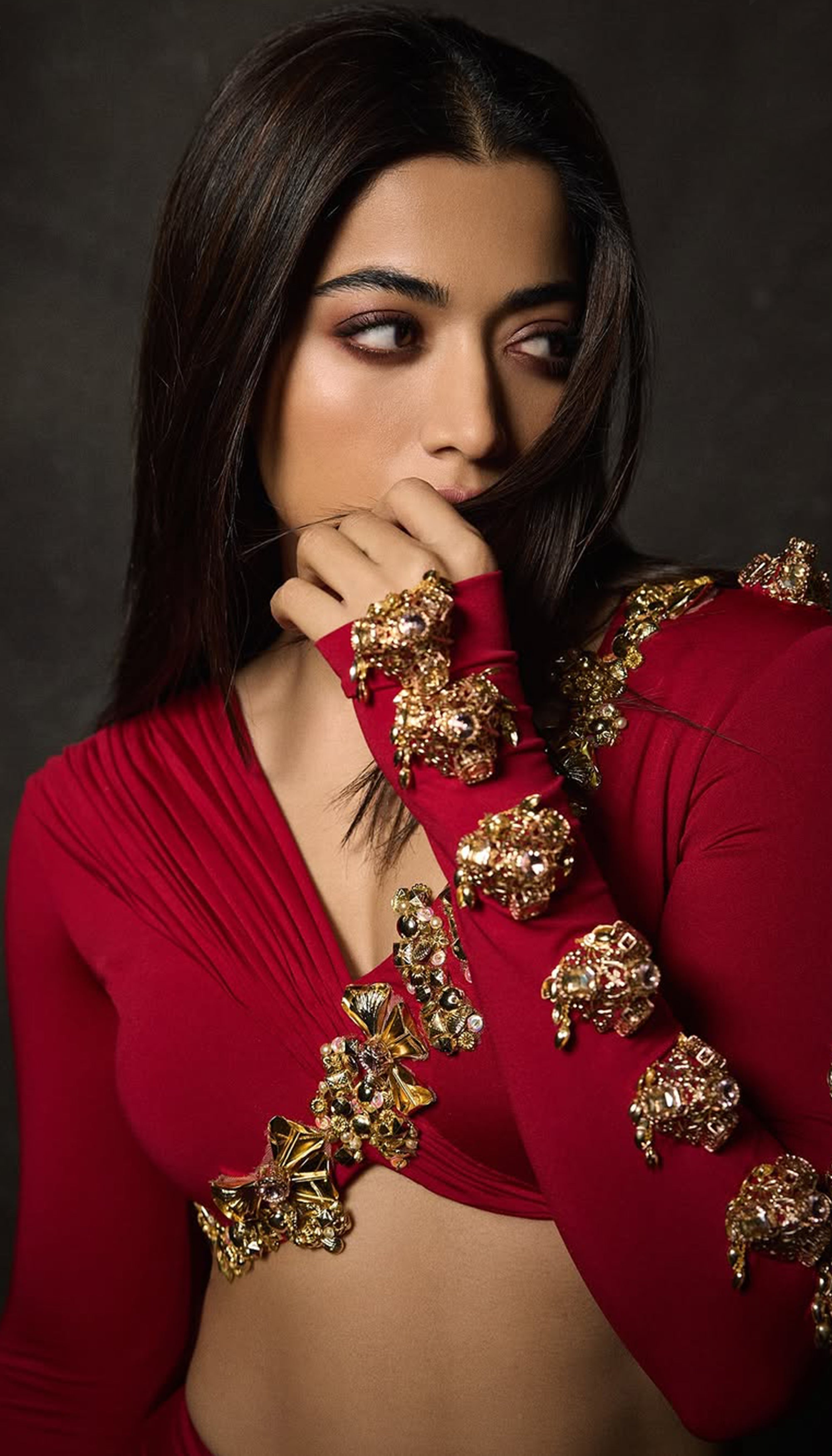 Rashmika Mandanna In Crimson Ember