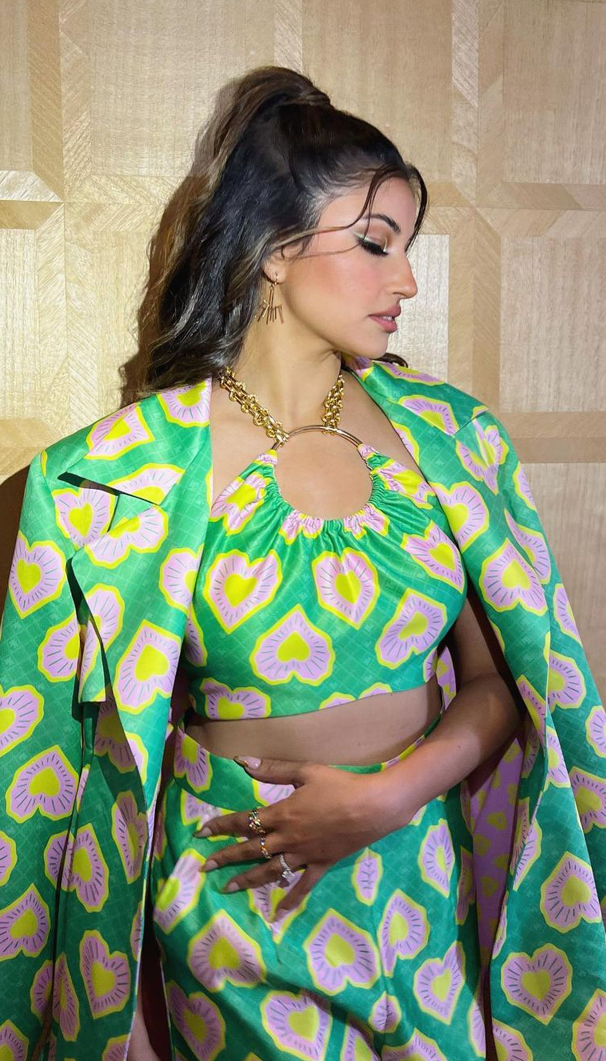 Green Trench Coat In Blinding Pac Street Hearts