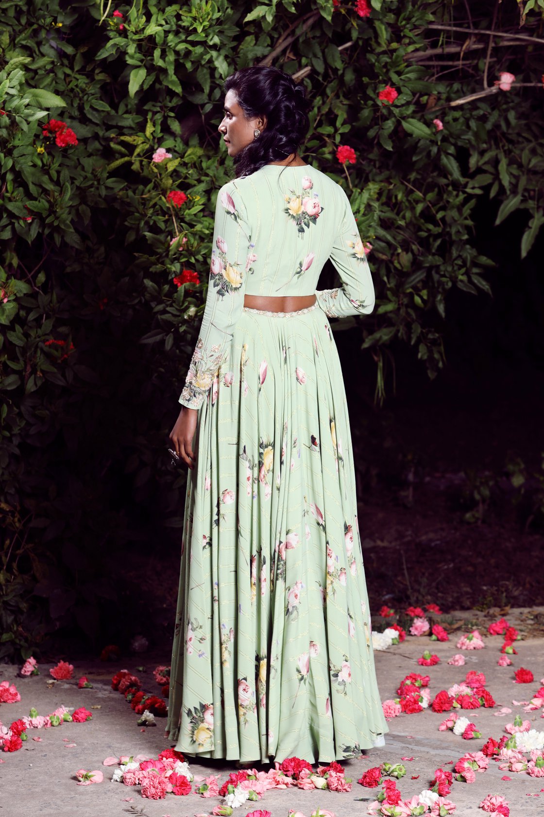 Sage Printed Lehenga Set