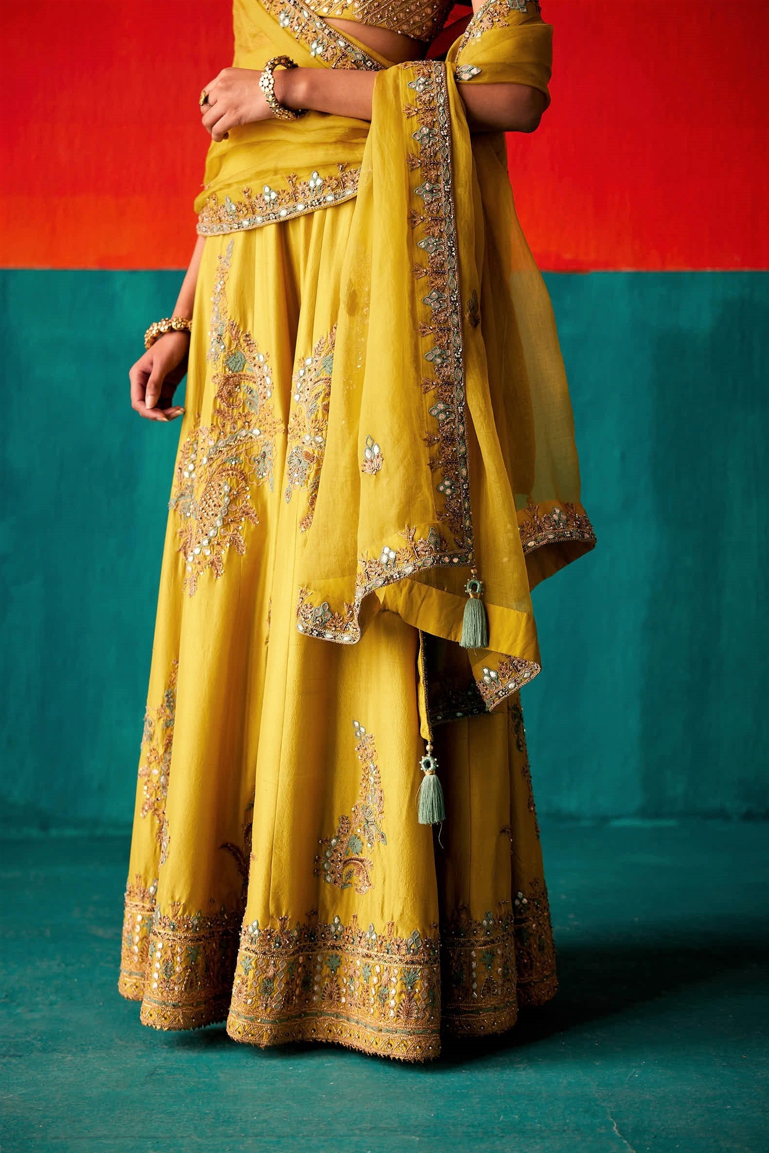 Lime Sharara Set