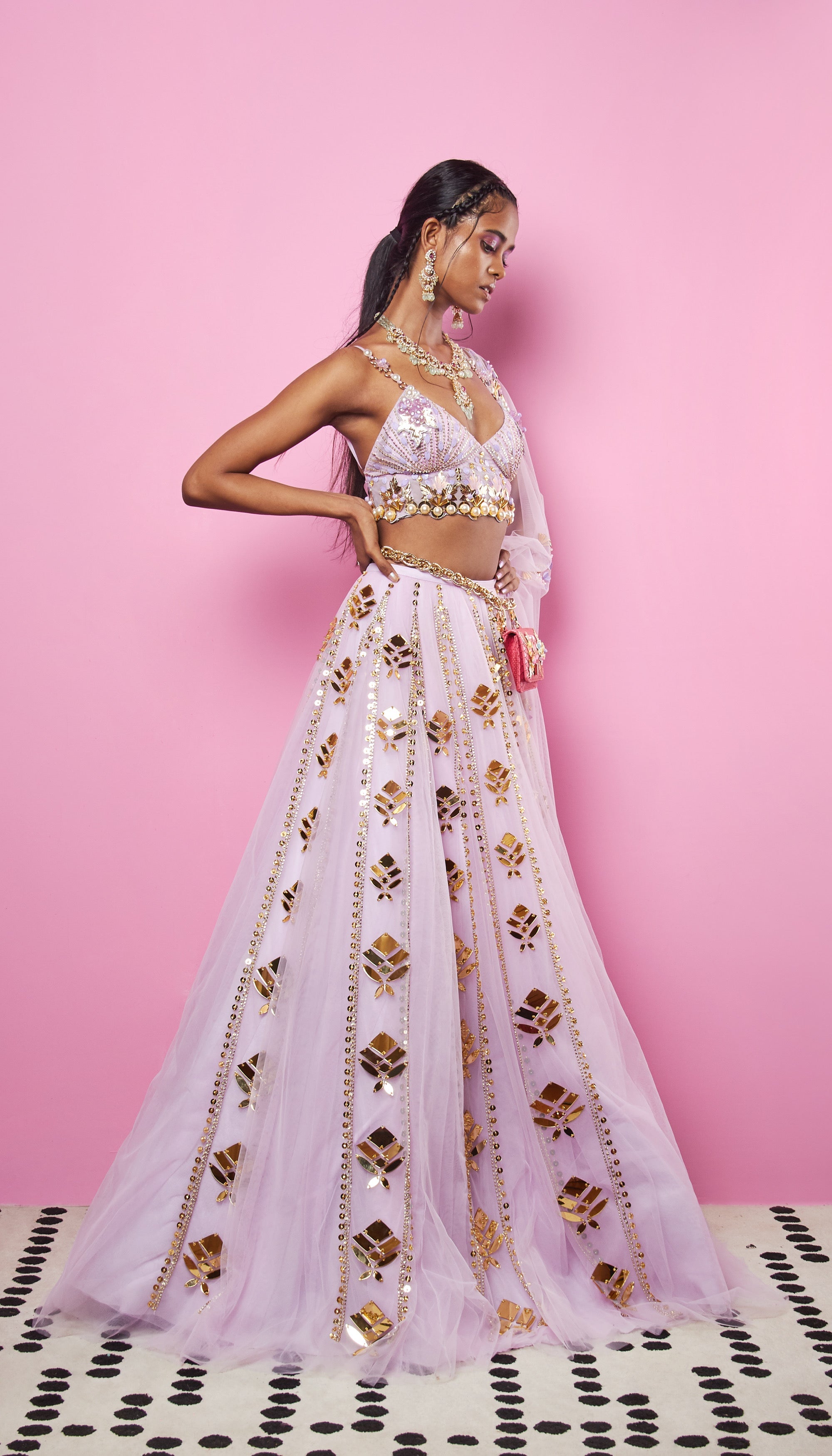 All Yours - Lilac Embellished Full Lehenga Set