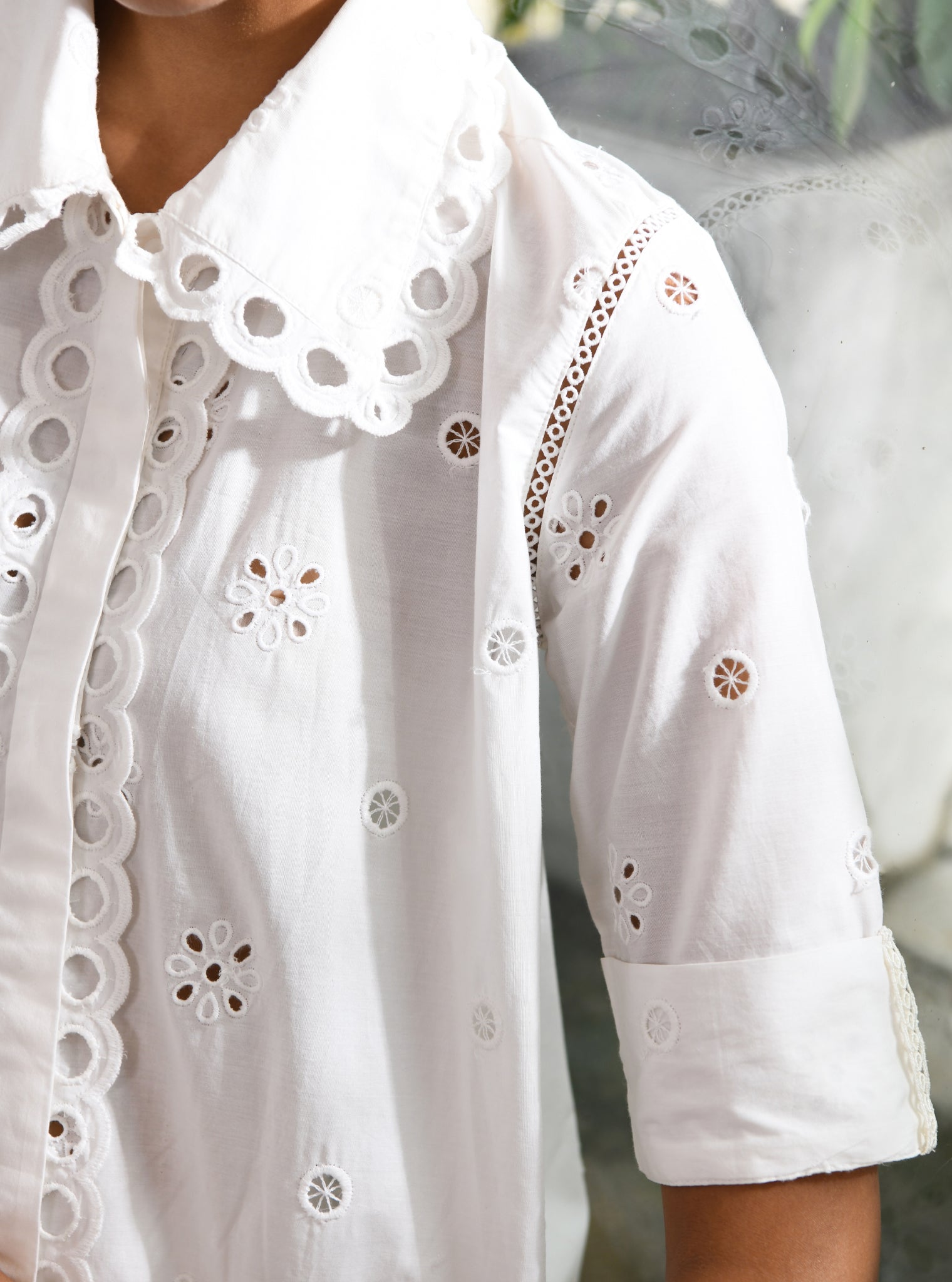 Mulmul Cotton Carlisle White Shirt With Carlisle White Pant