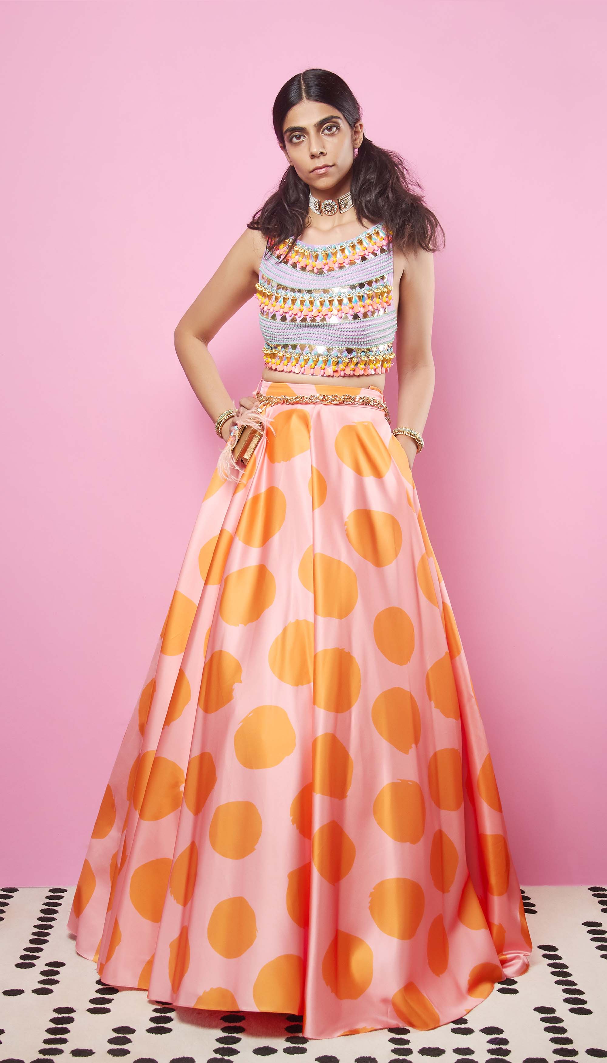 Charlotte - Multi Colored Embellished Lehenga Set