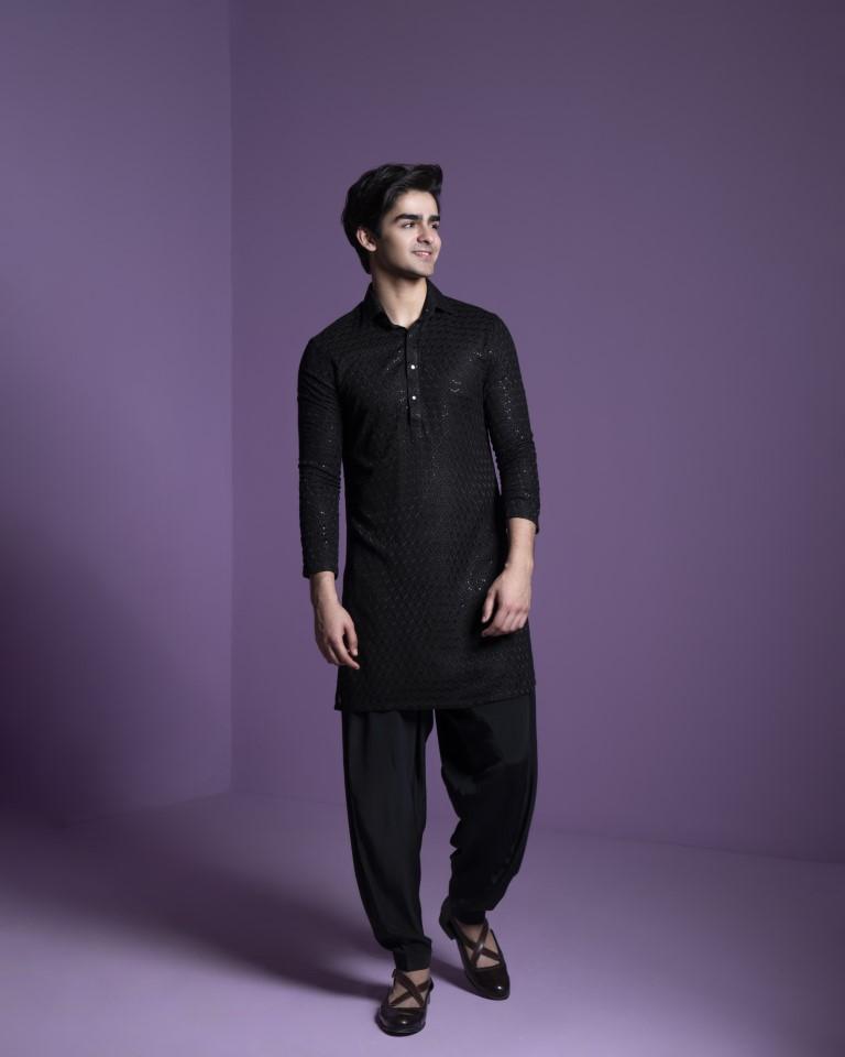Black Kurta Set