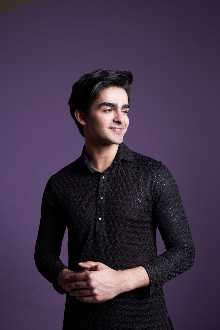 Black Kurta Set