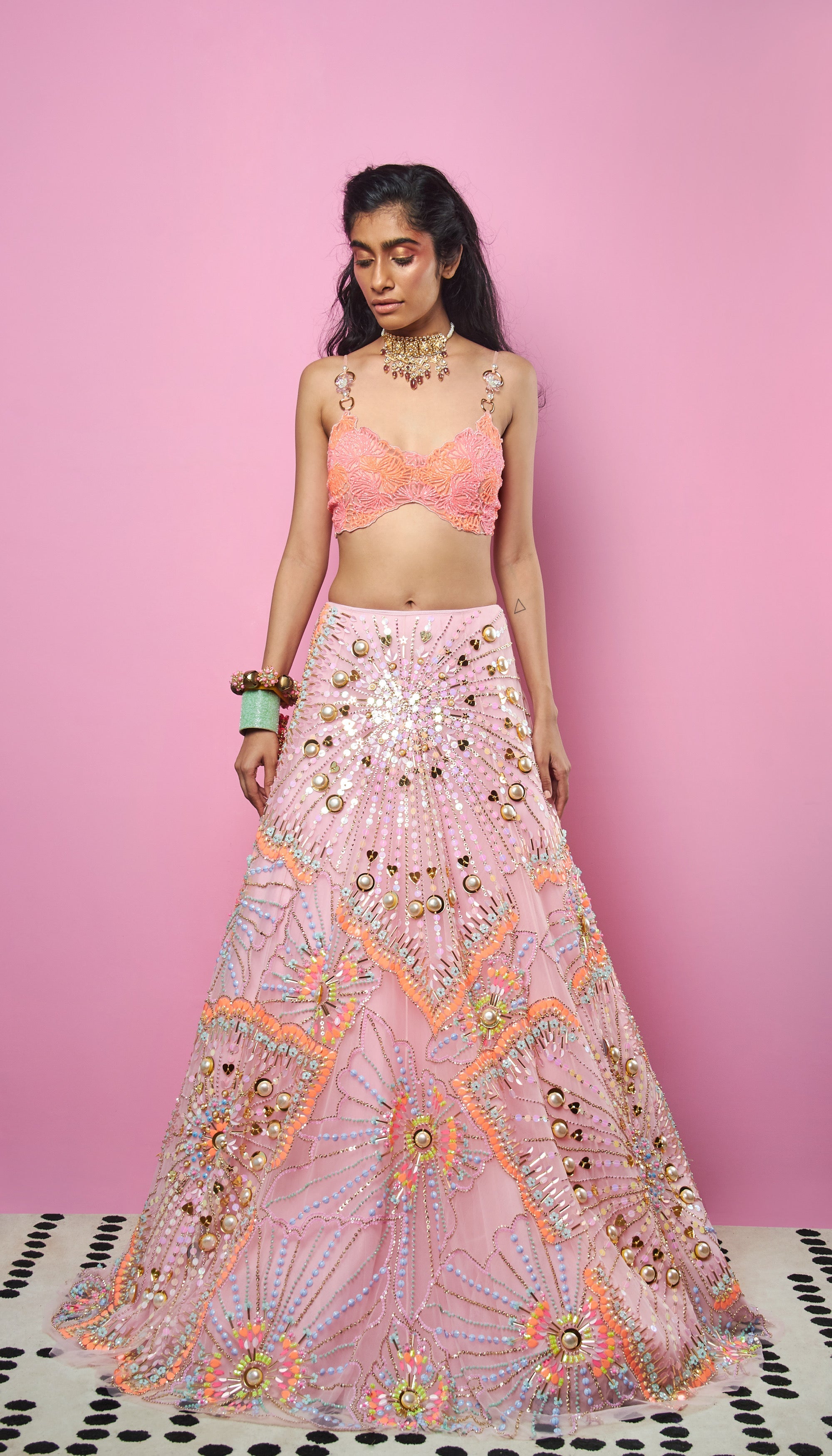 Into The Light - Pink Embellished Lehenga Set