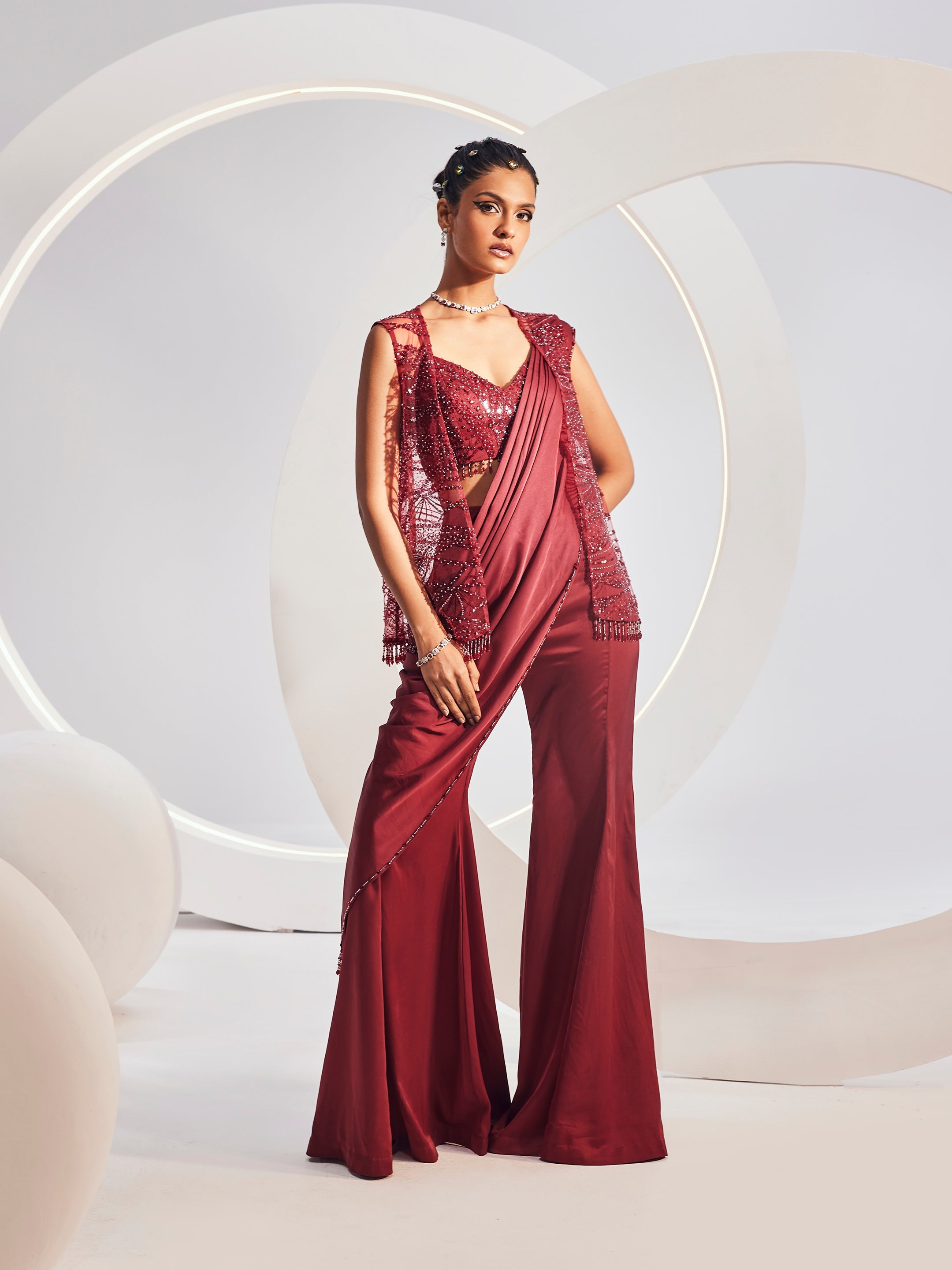 Naida Sharara Saree Set