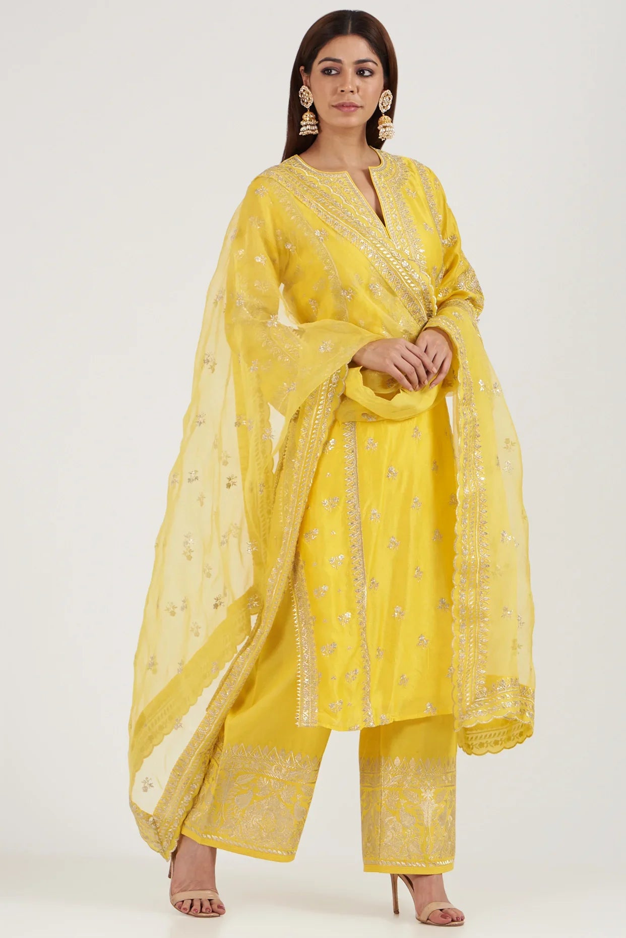 New Rati Pallazo Set Yellow