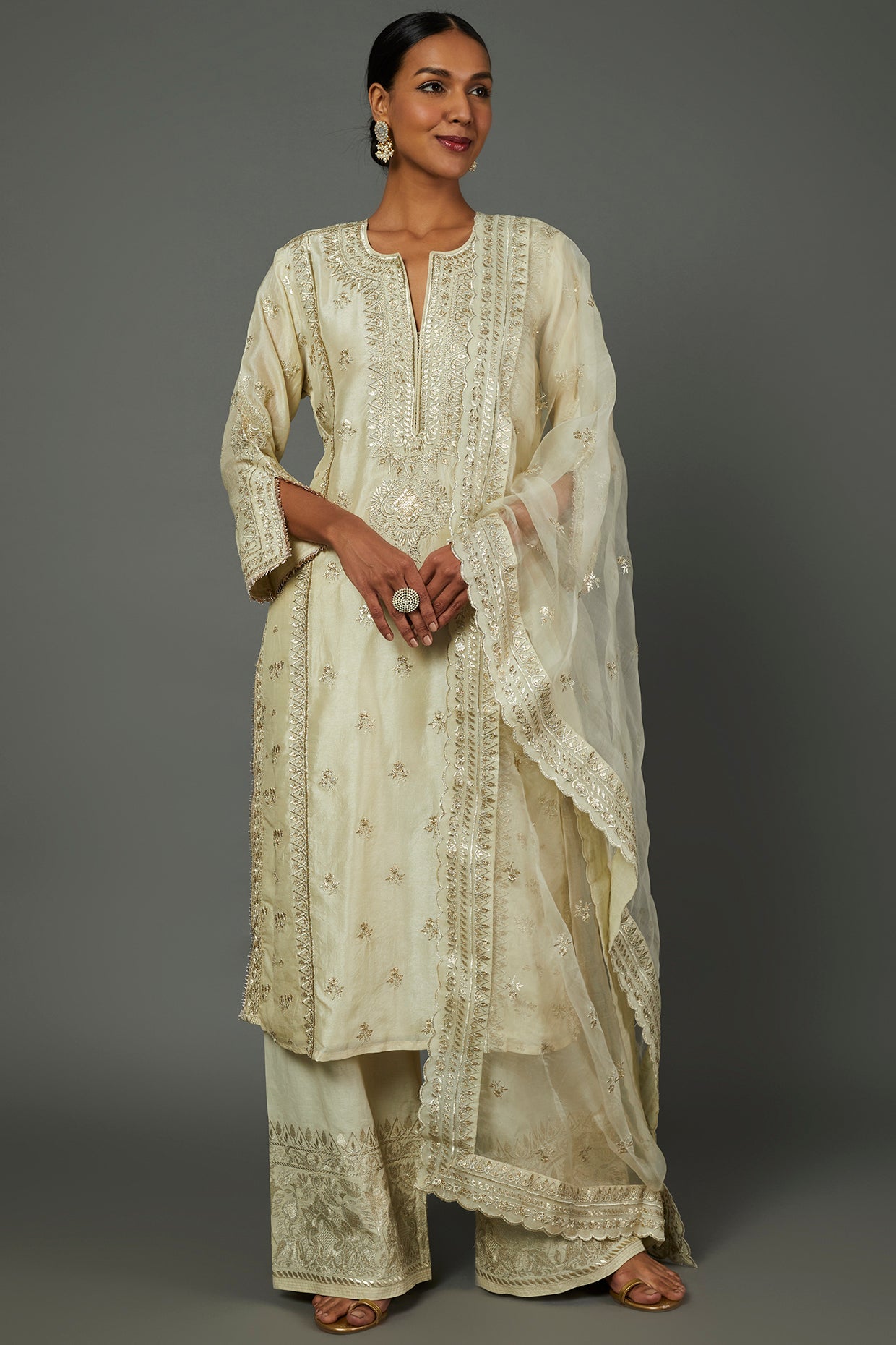 New Rati Pallazo Set Beige