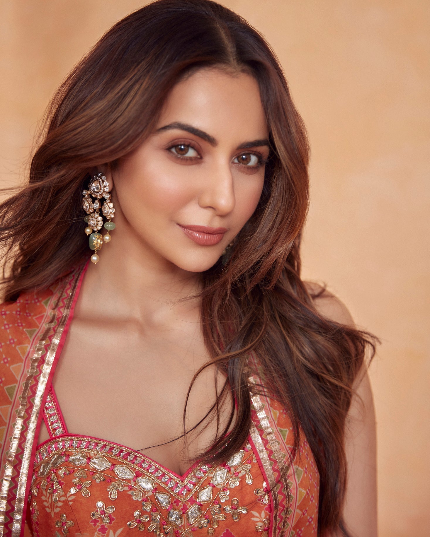 Rakulpreet Singh In Tilla Panel Pant With Cape