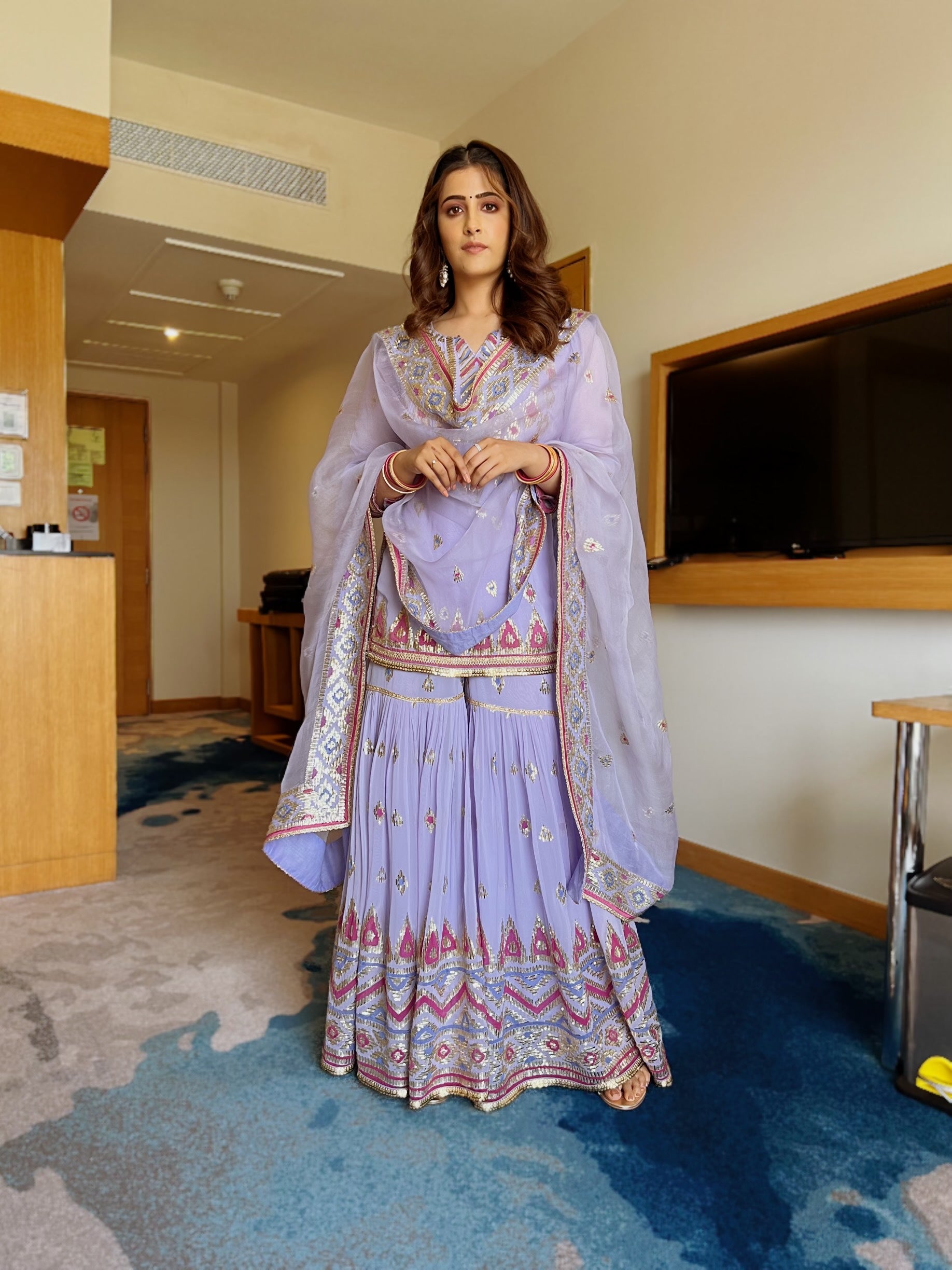 Nupoor Sanon In Sara Short Sharara Set With Dupatta