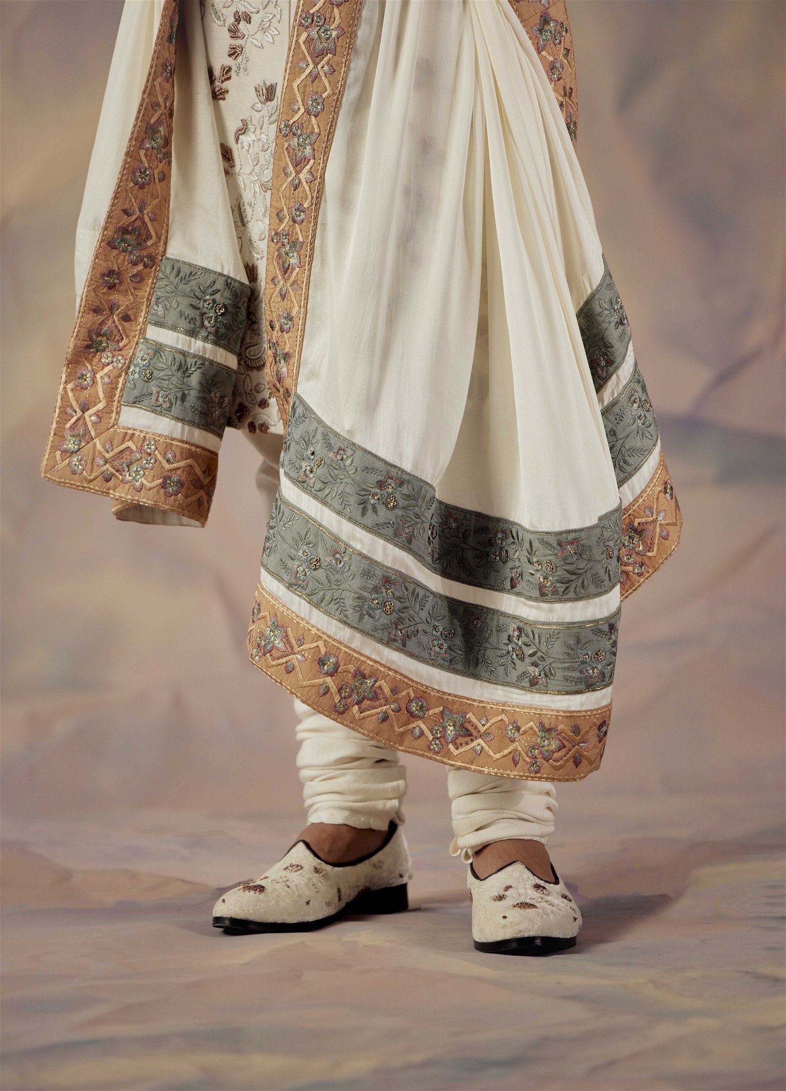 Ivory In Malaga Sherwani Set