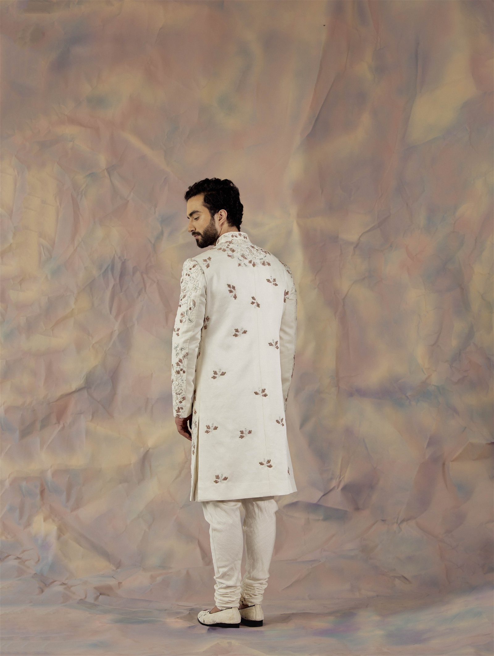 Ivory In Malaga Sherwani Set