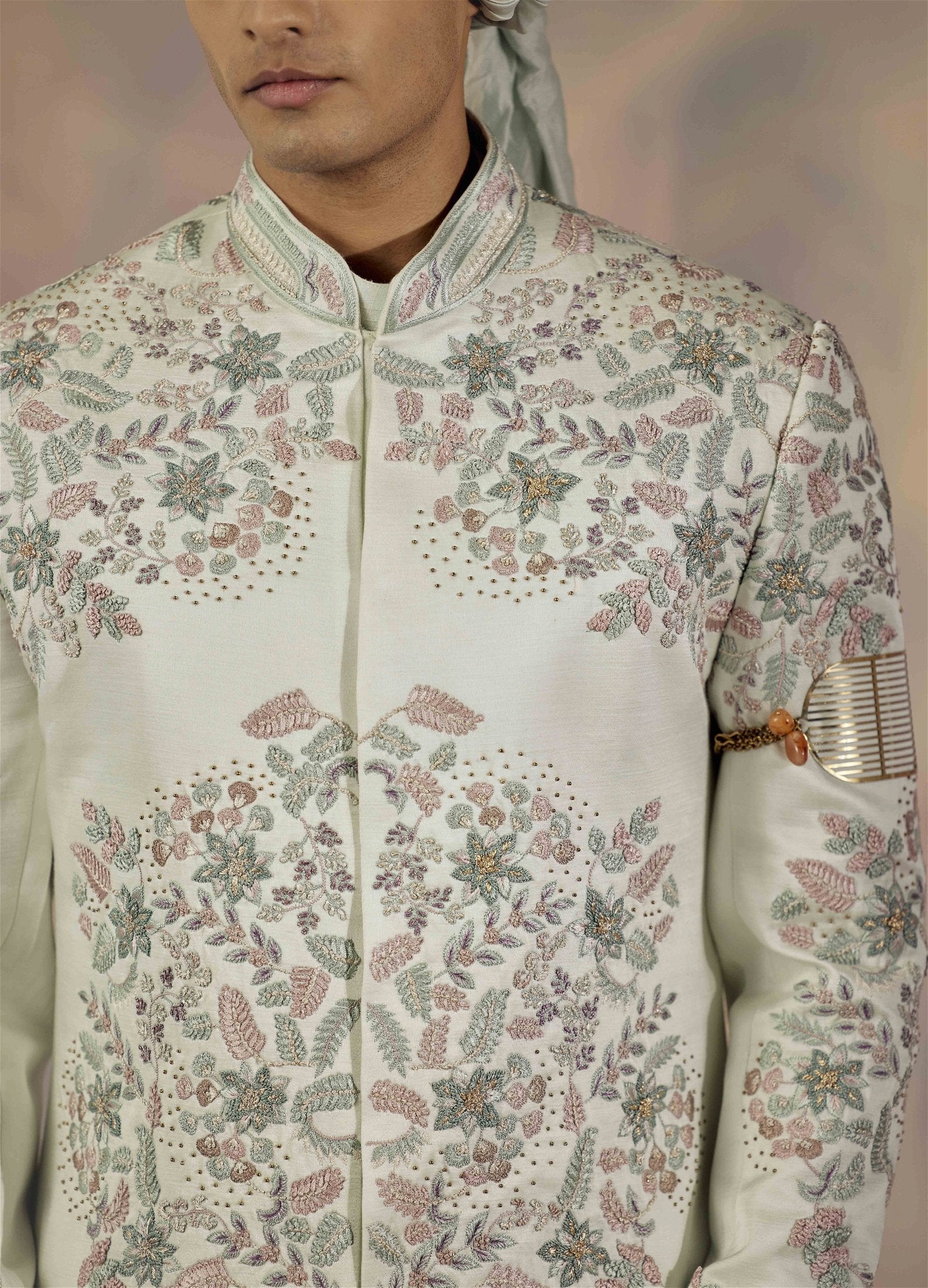 Hazy Blue Sherwani Set