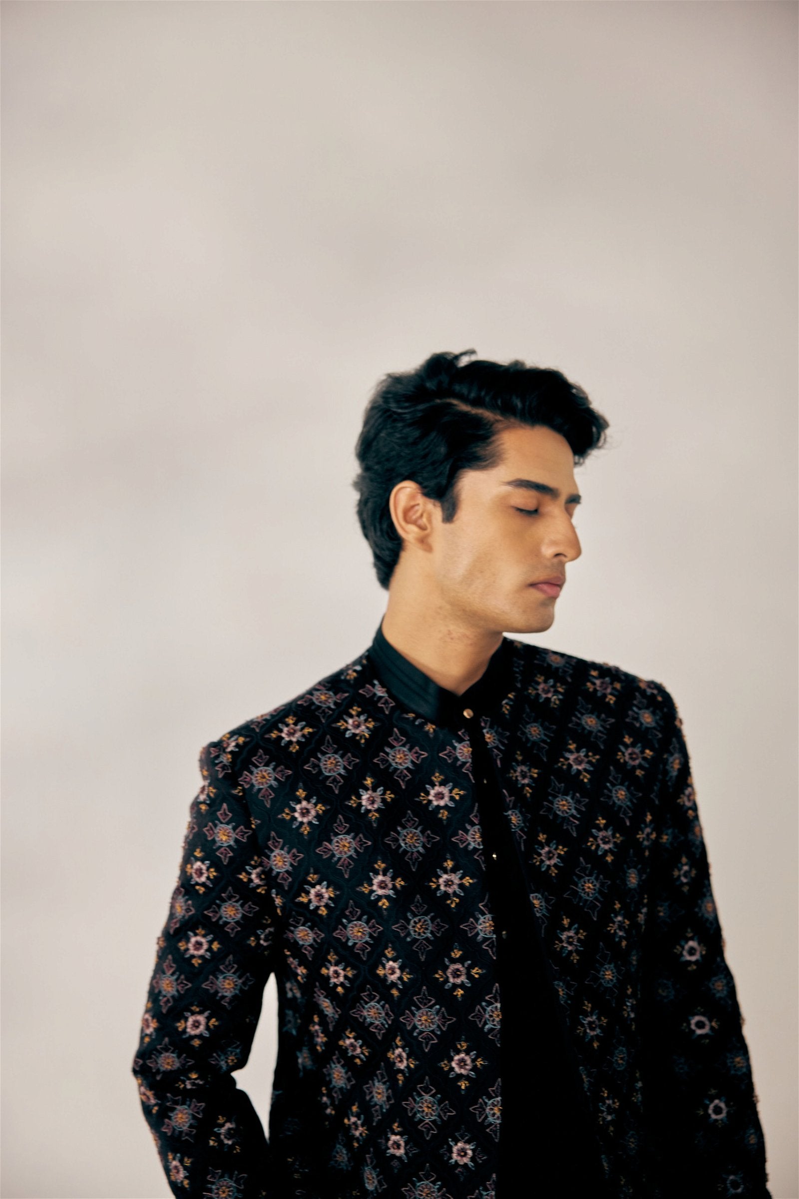 Black Rose Short Jacket Set