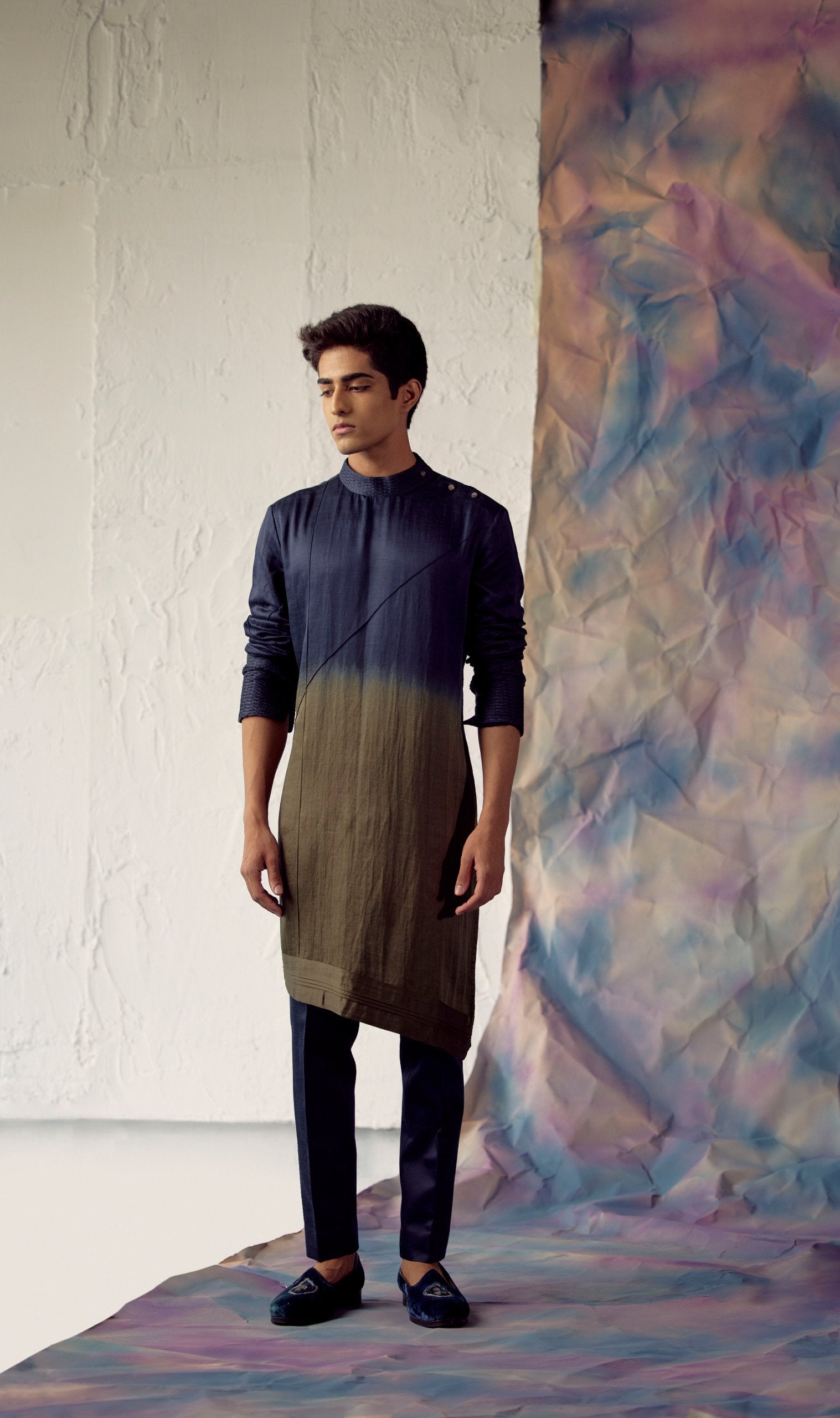 Olive Ombre Kurta Set