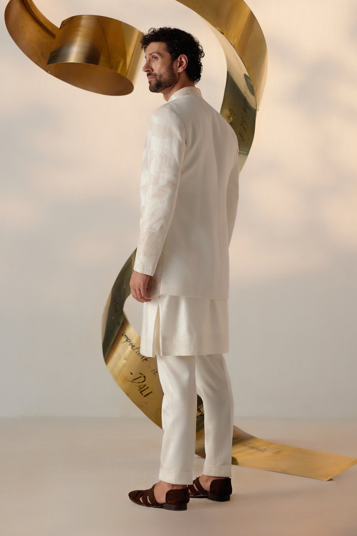 Dreamy Ivory Bandhgala Set