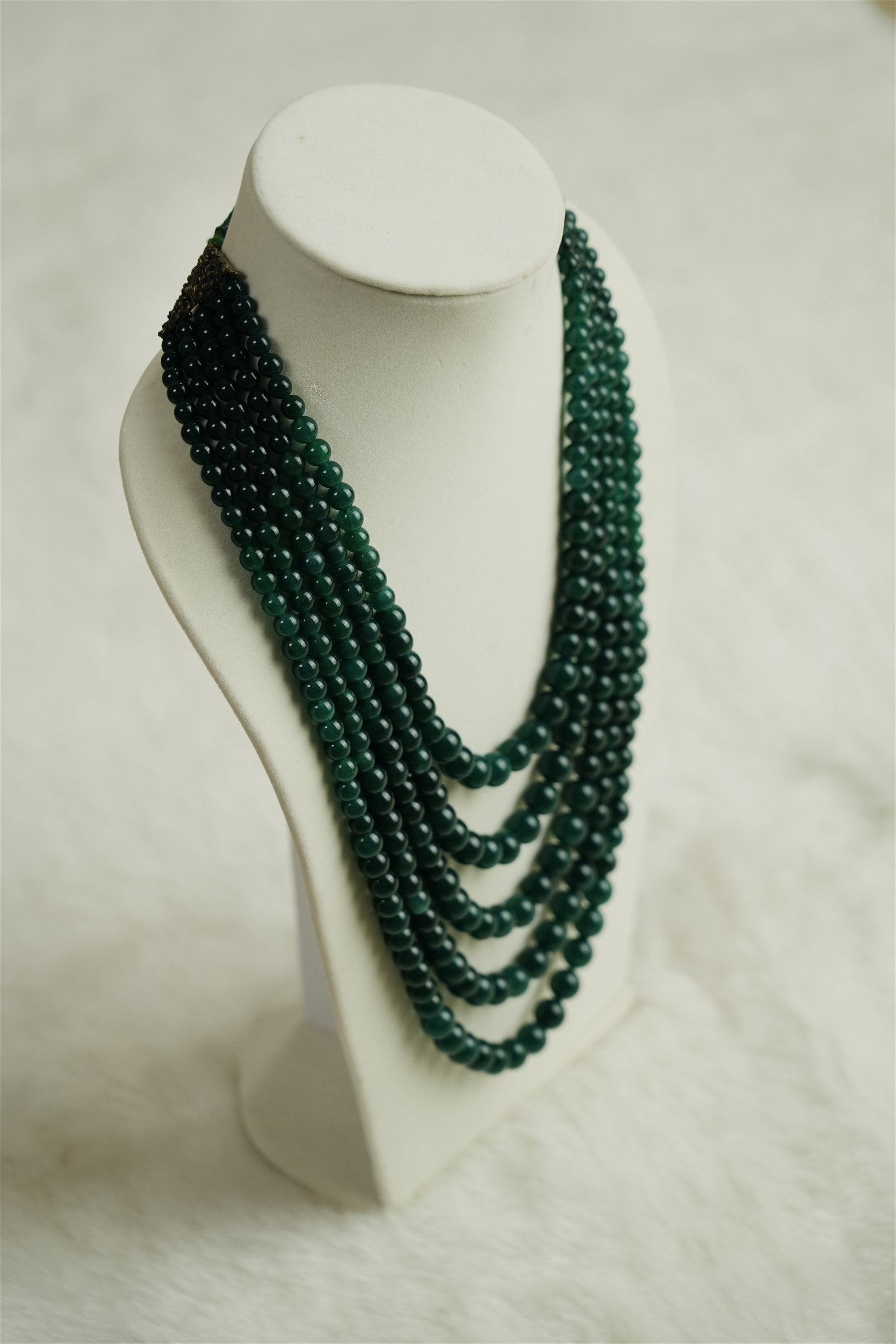 Layered Emereld Mala