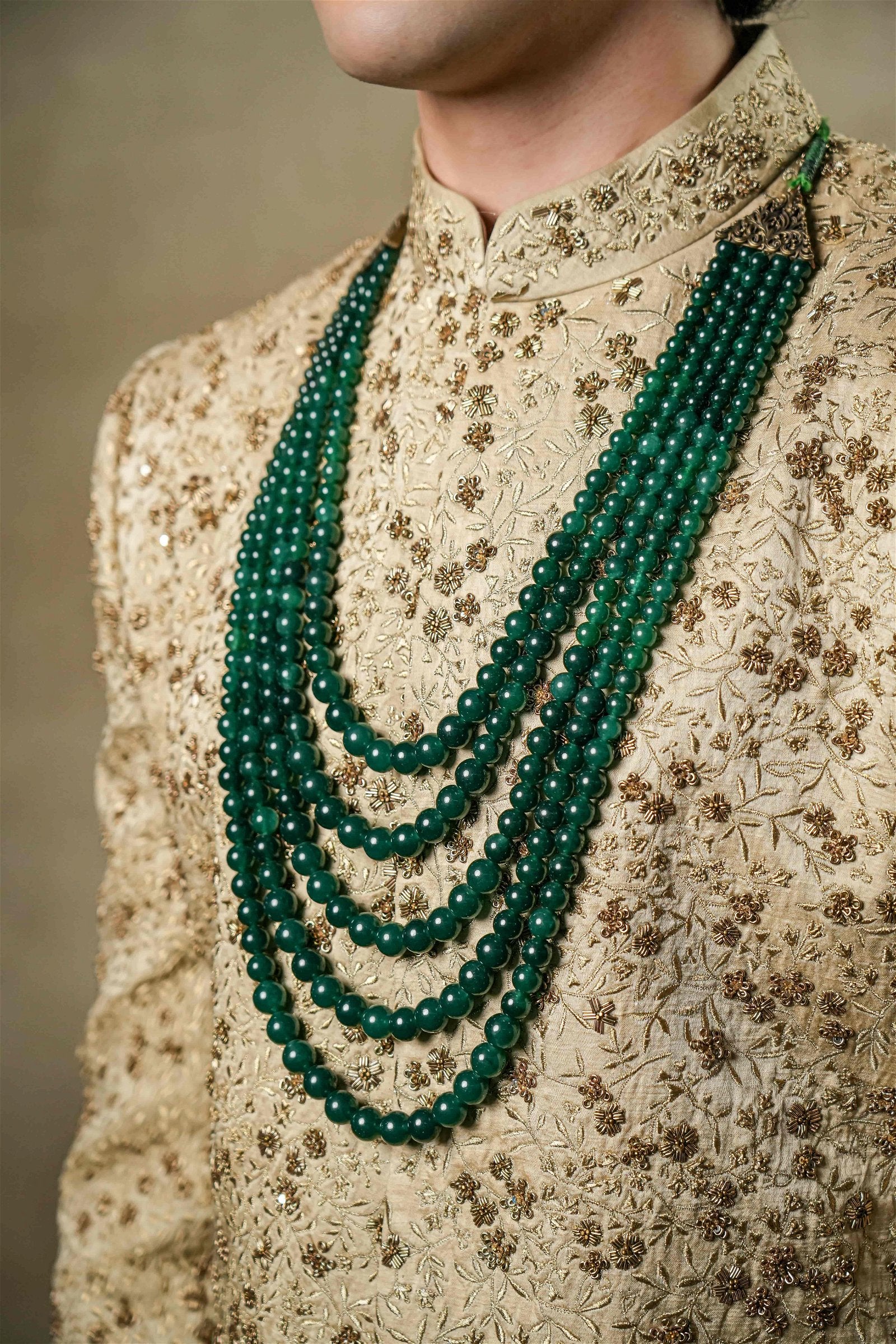 Layered Emereld Mala