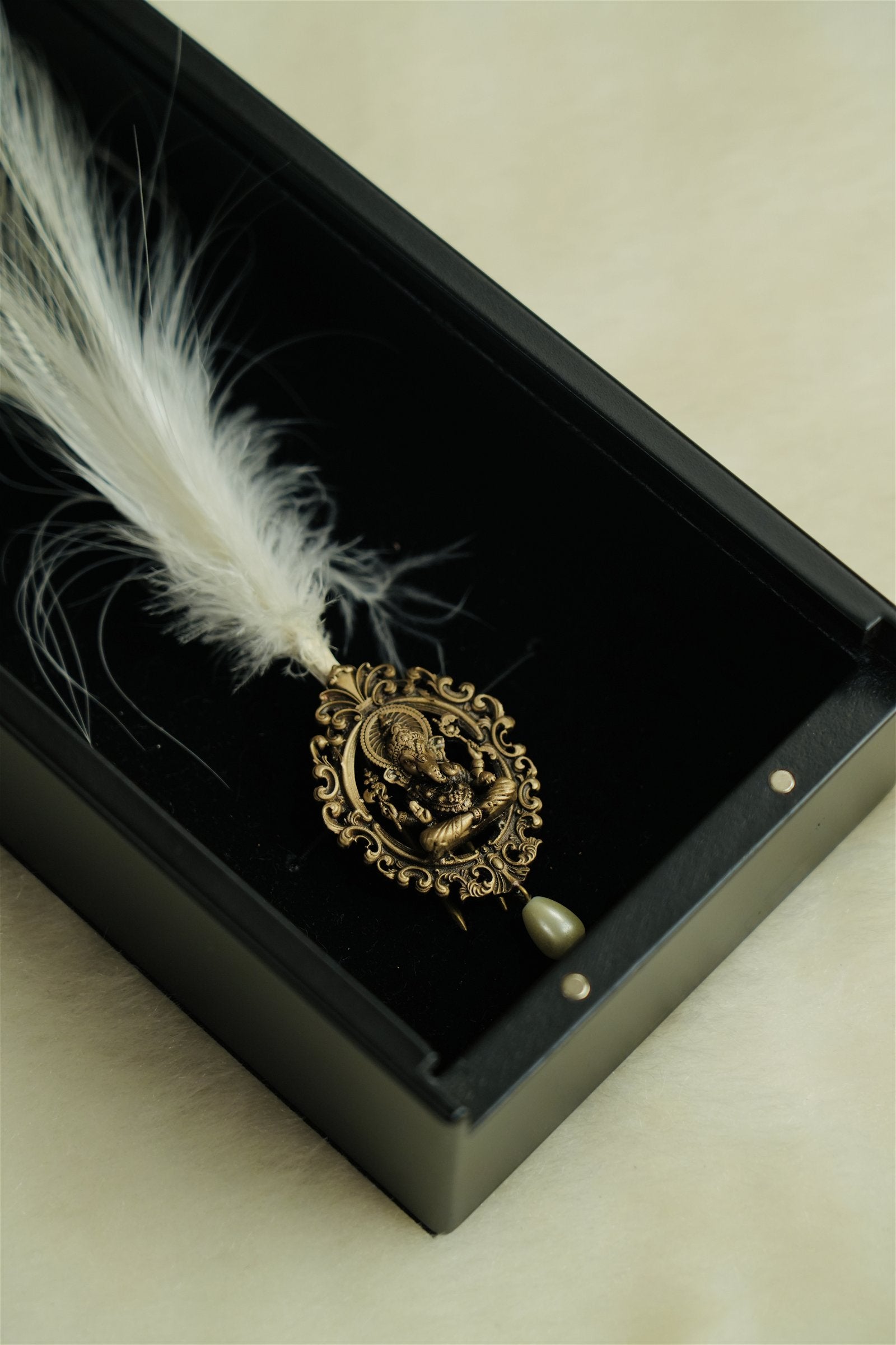 Ganesh Ji Feather Kalgi