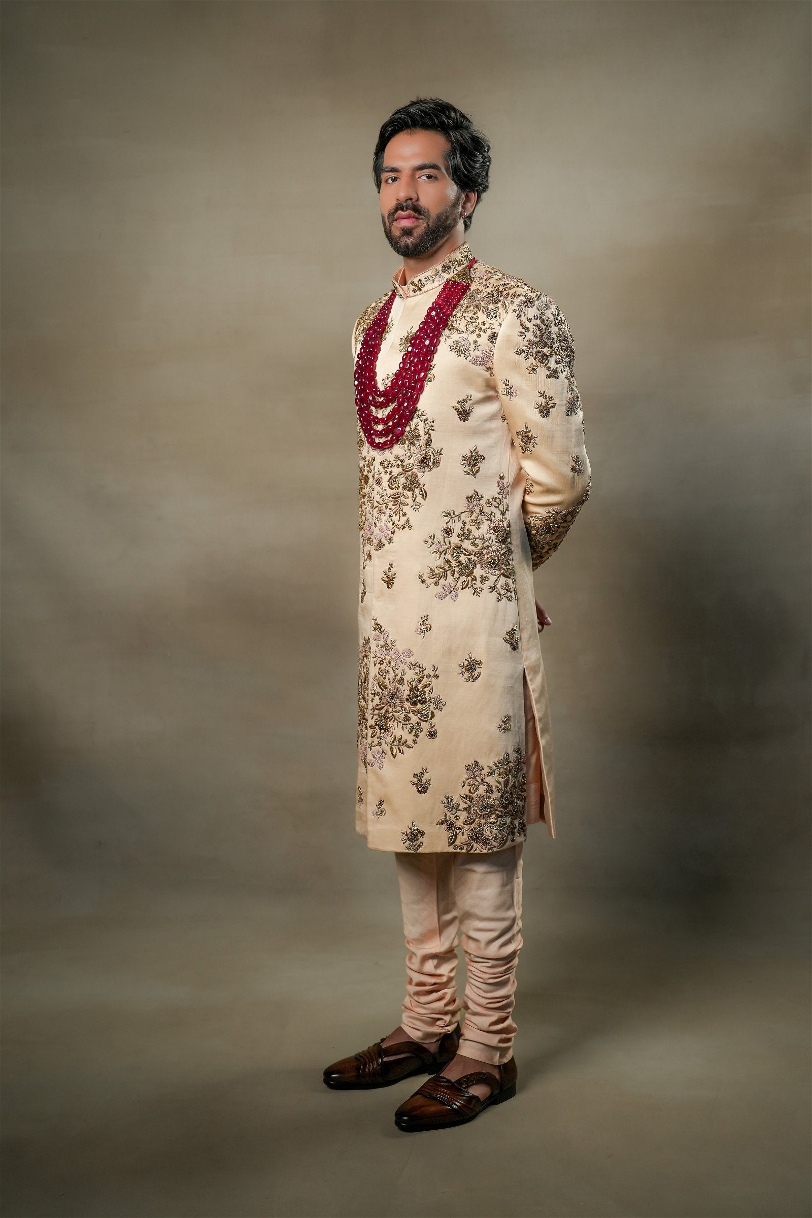 Frosted Almond Sherwani