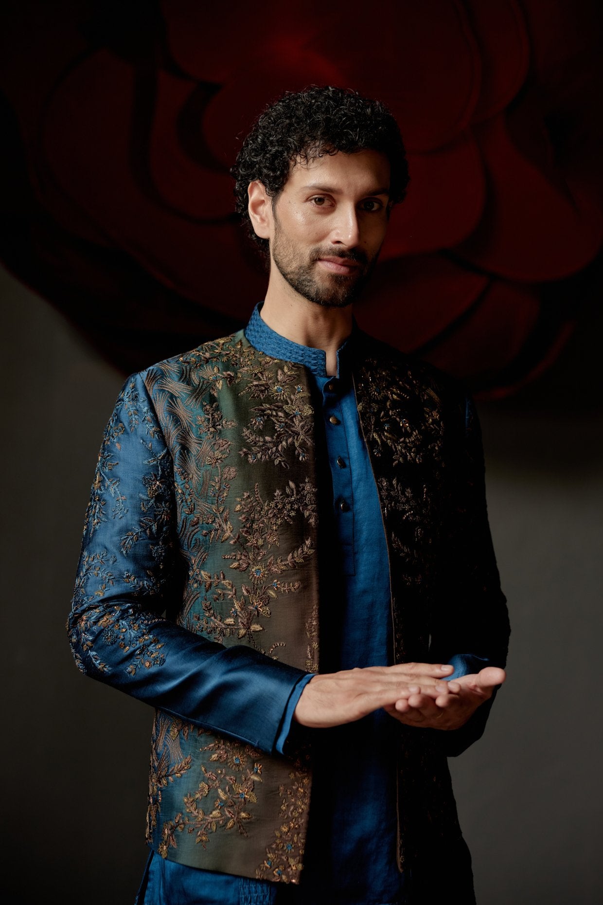 Teal & Brown Short Jacket