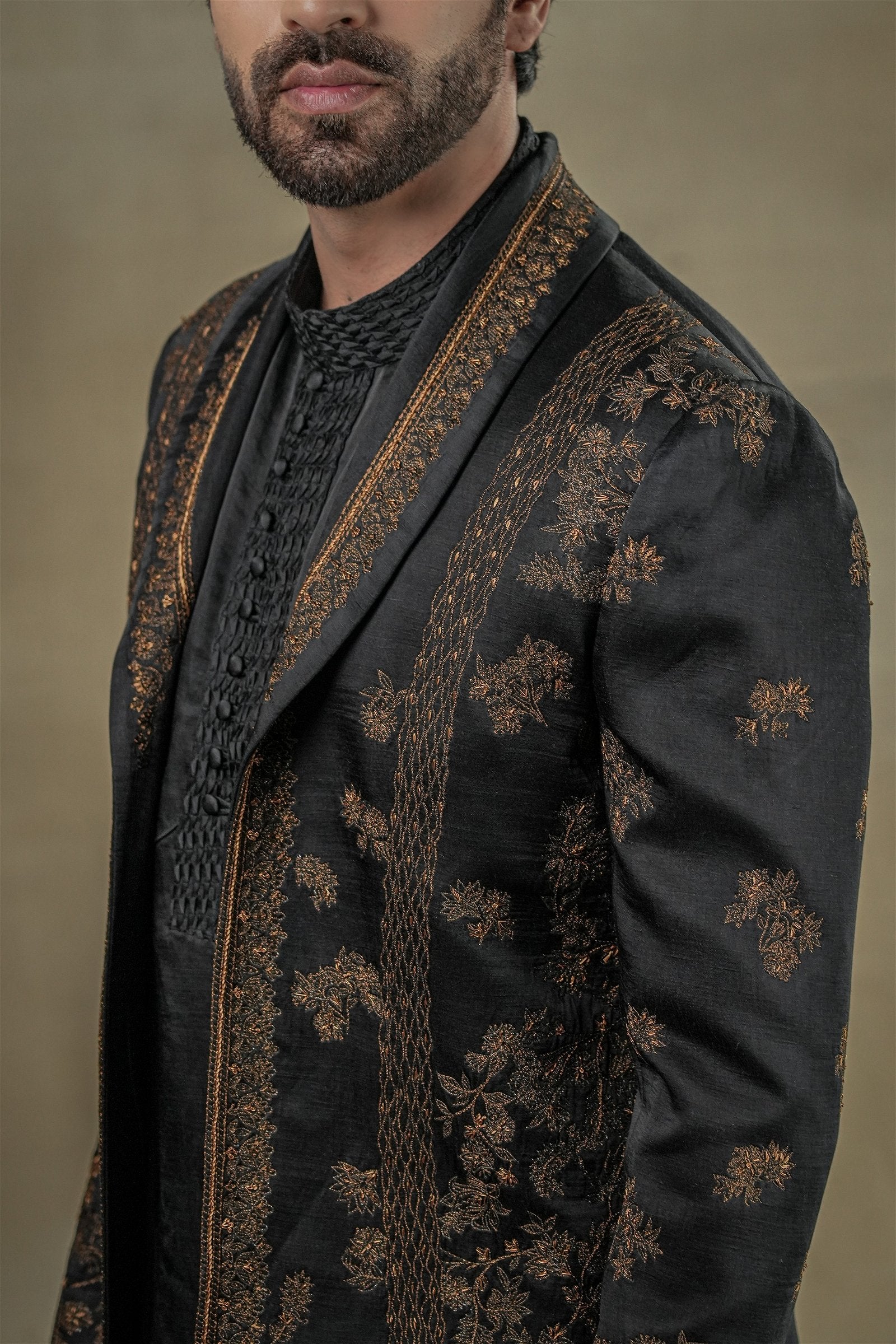 Black & Gold Short Jacket