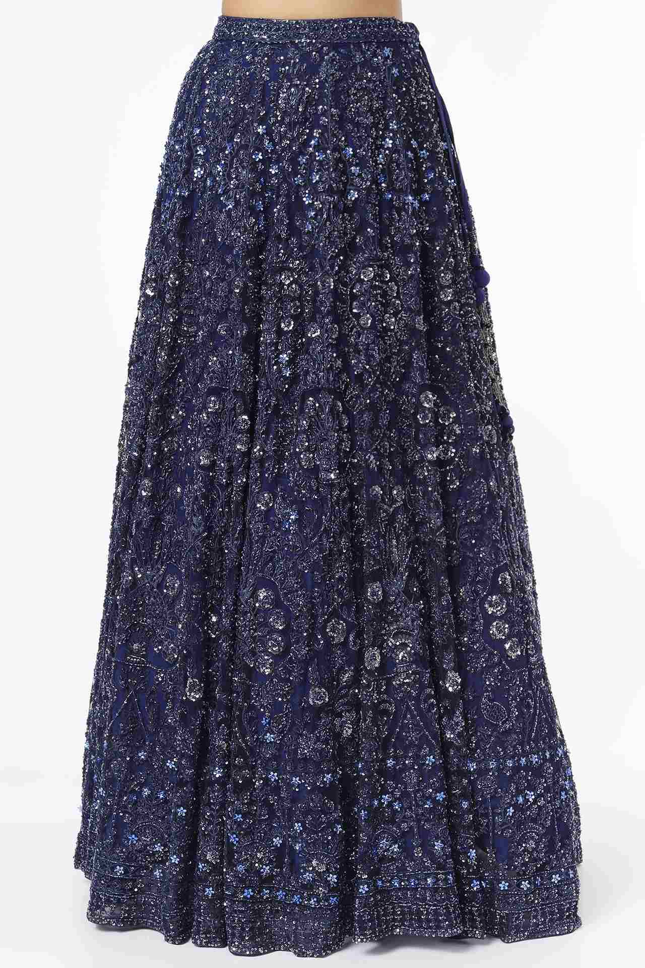 Midnight Blue Embellished Lehenga Set