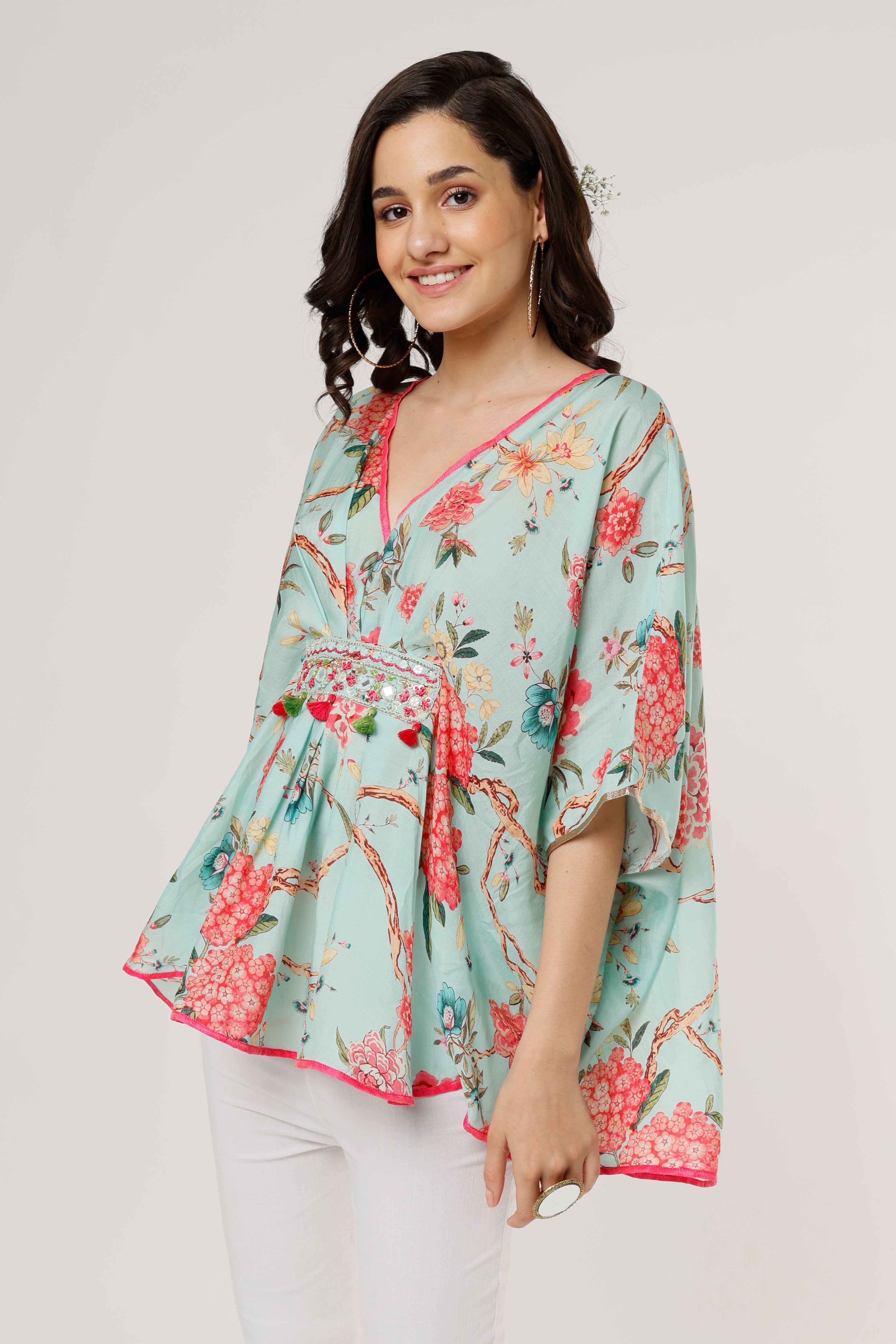 Navya Kaftan Azure Blue