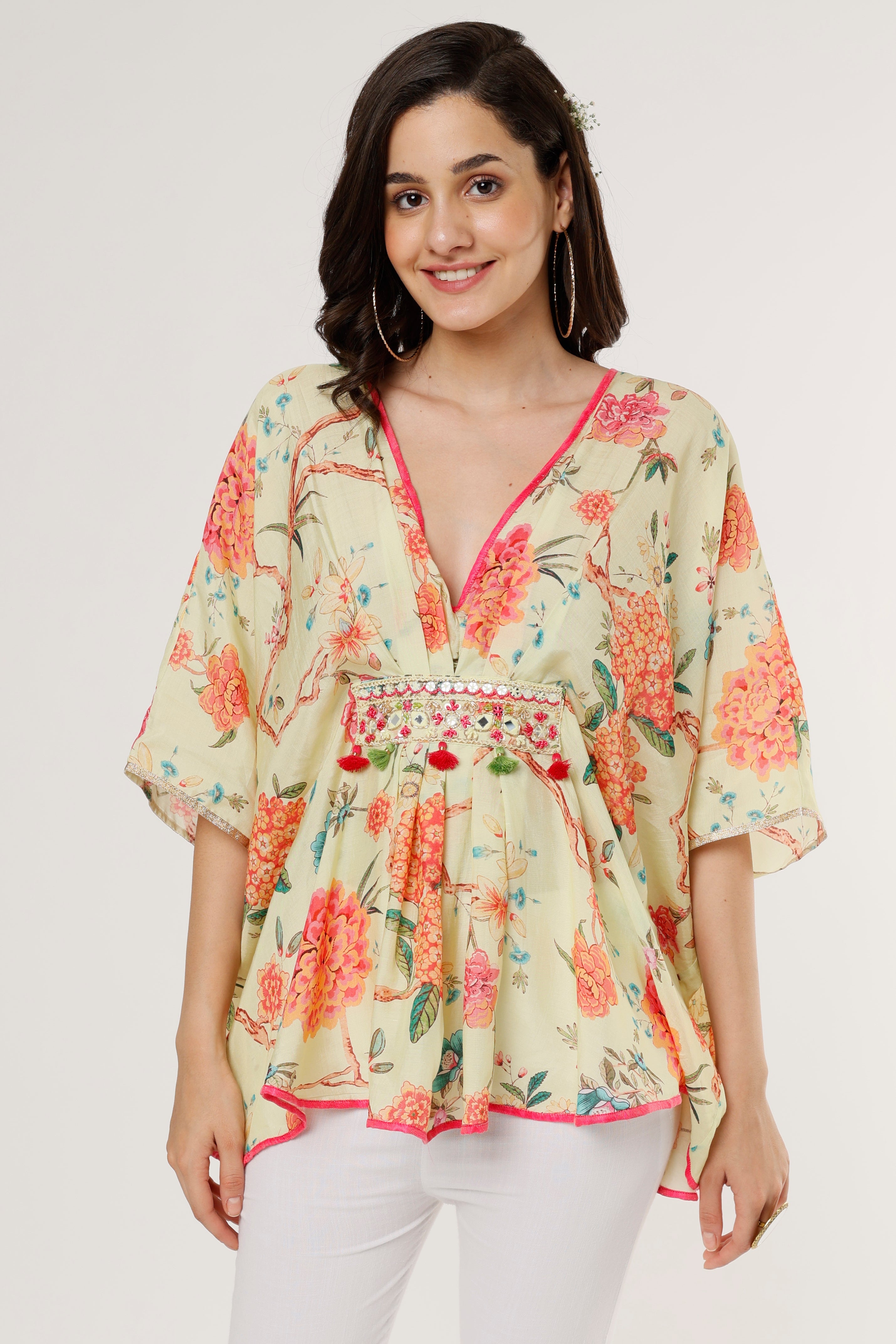 Navya Kaftan Sunshine Yellow