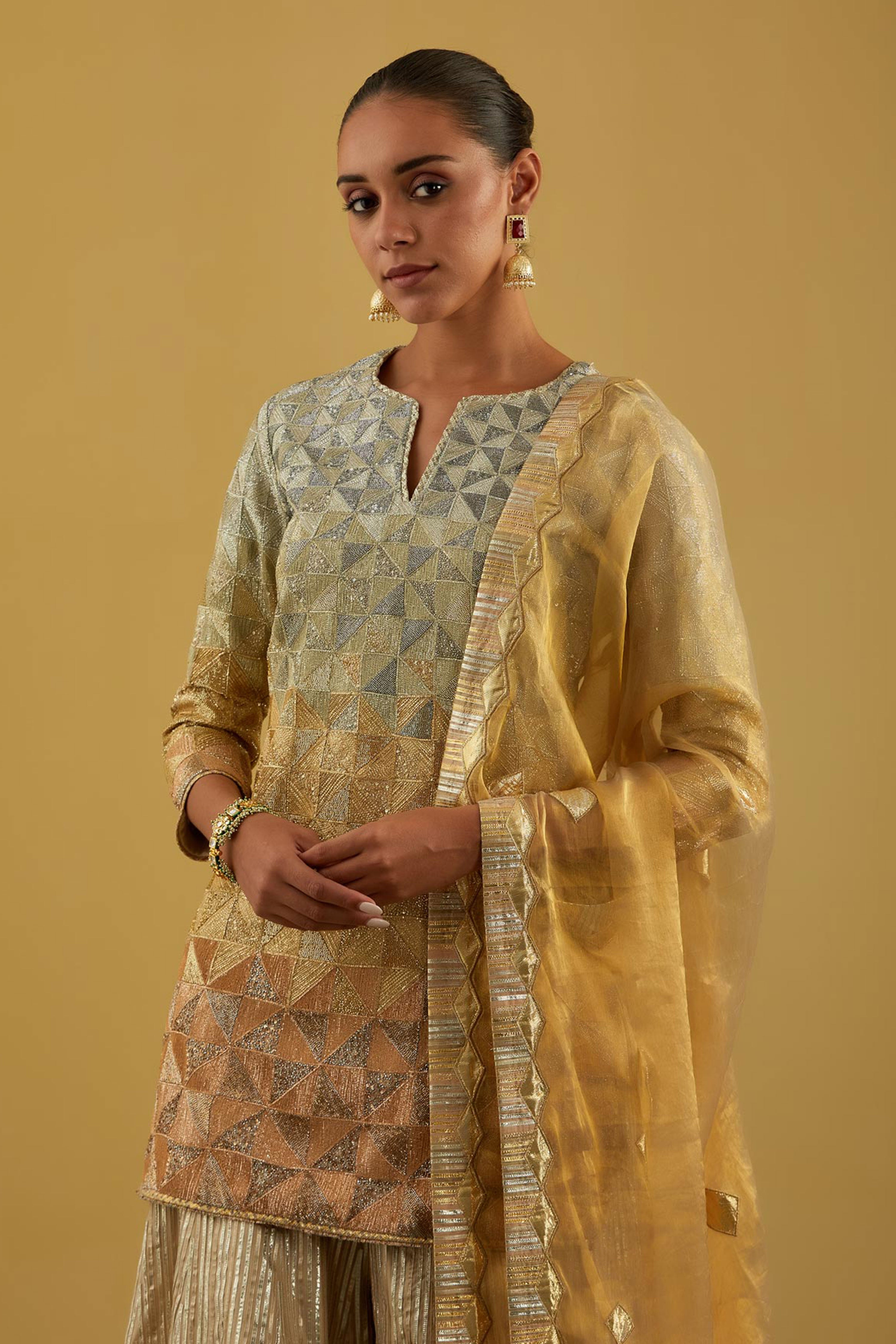 Diamond Short Kurta & Sharara