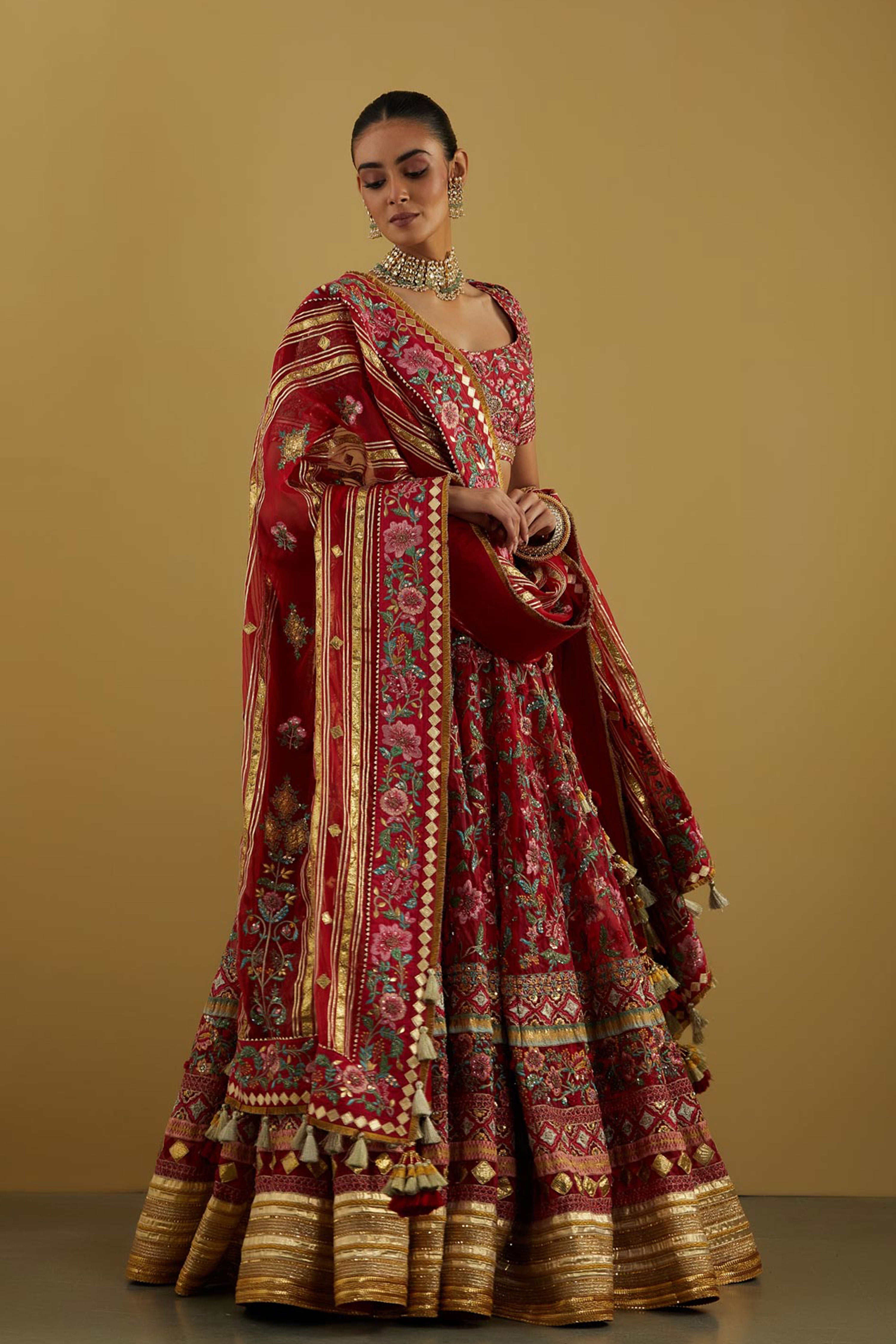 Kaani Lehenga With Blouse & Dupatta