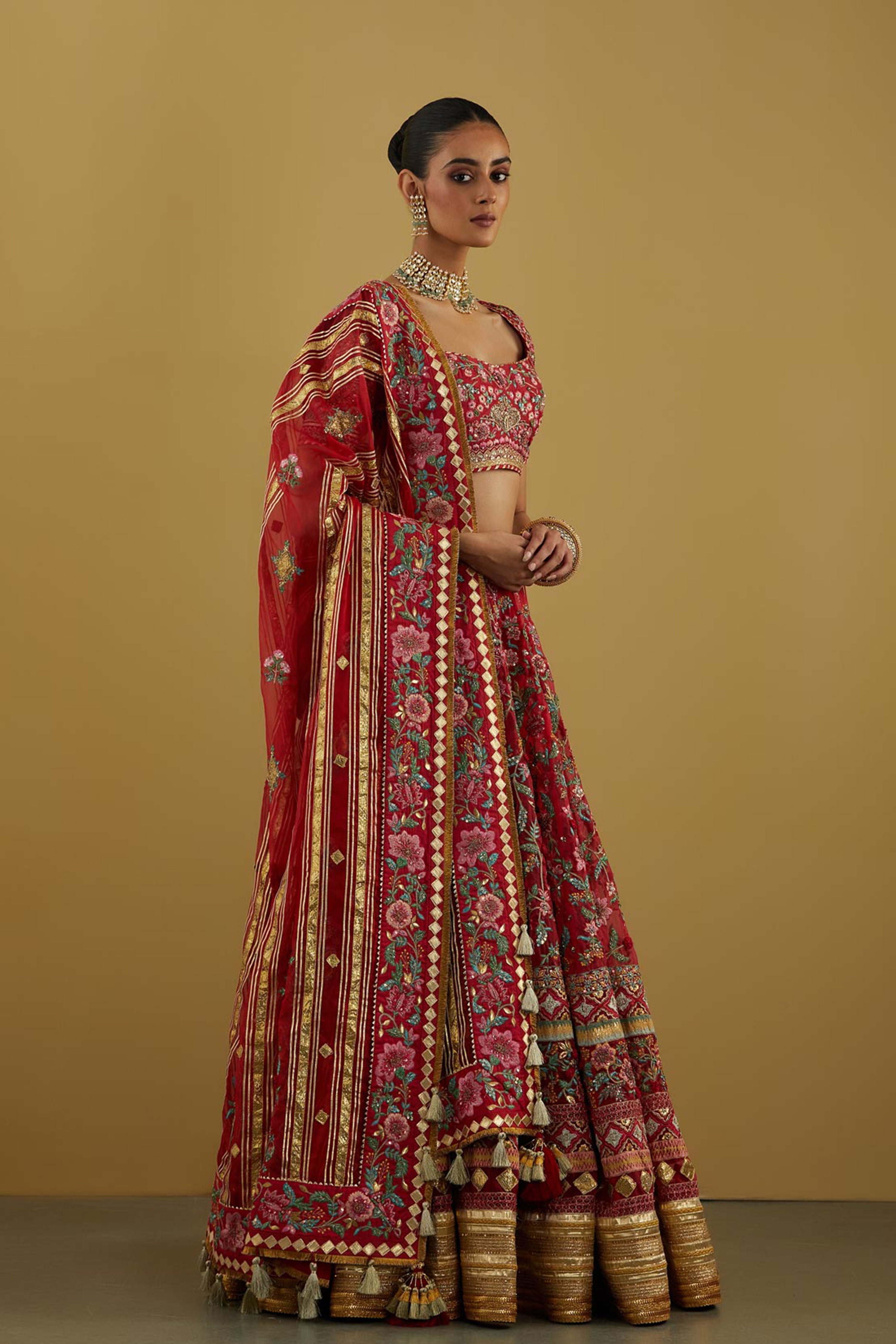 Kaani Lehenga With Blouse & Dupatta