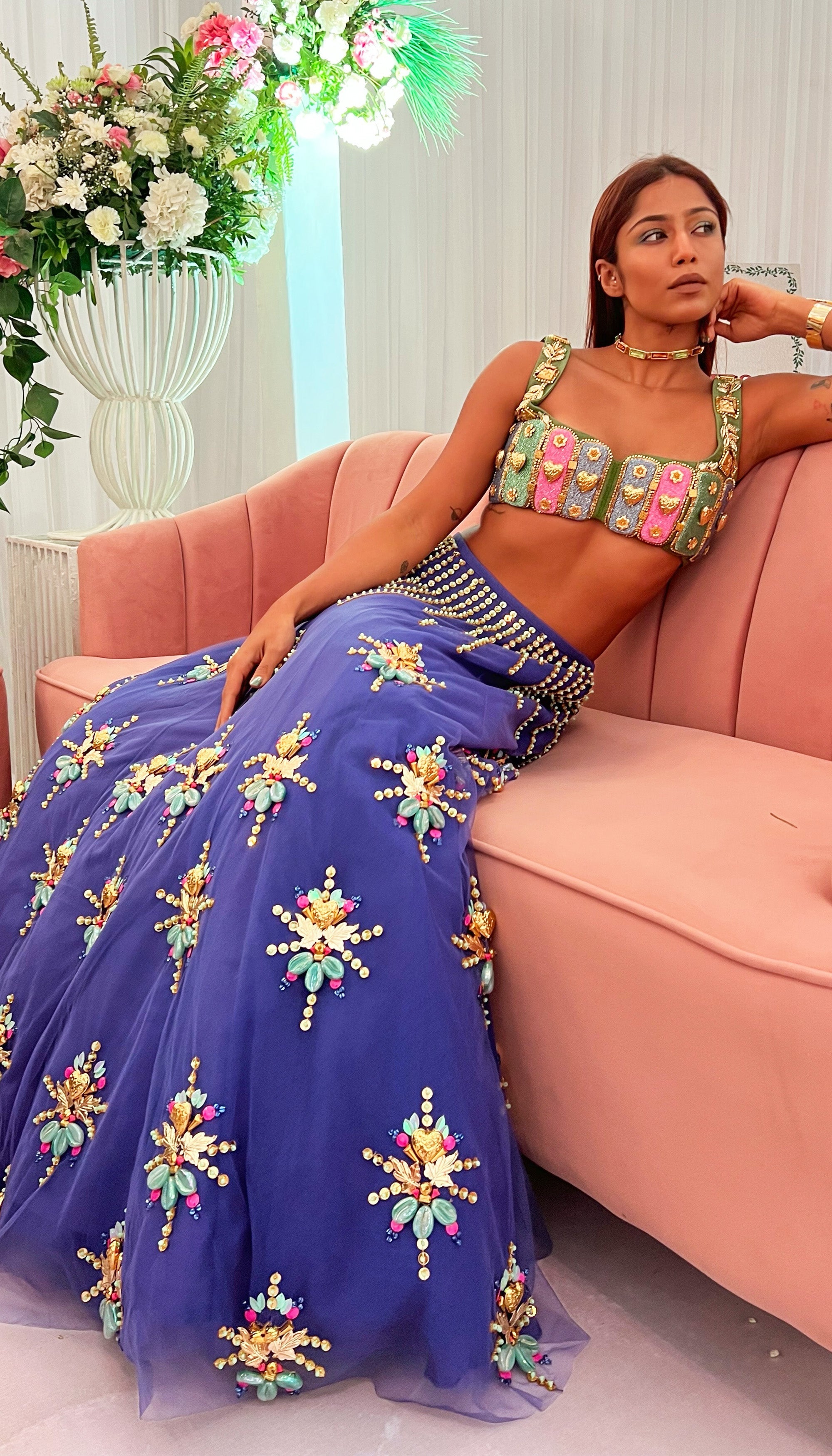 Azure- Deep Blue Lehenga Set.