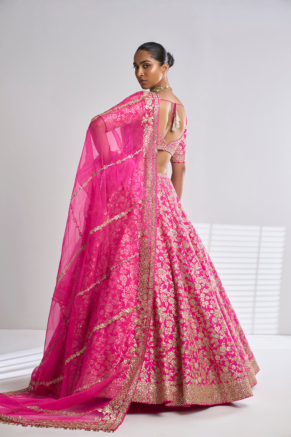 Hot Pink Gota Patti Lehenga Set