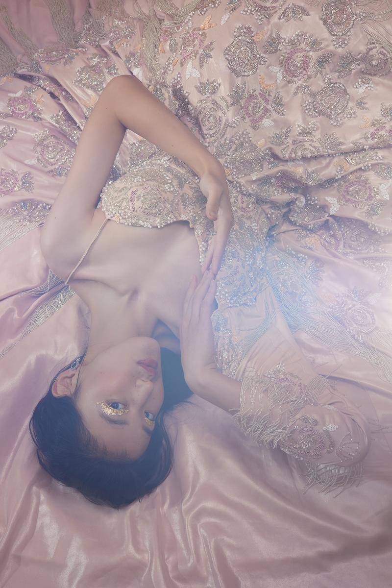 Tan Brown Gown In With Embellished Sleeve - Noor 2022