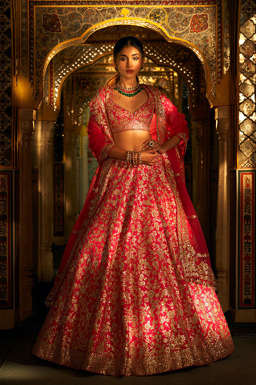Hot Pink Gota Patti Lehenga Set