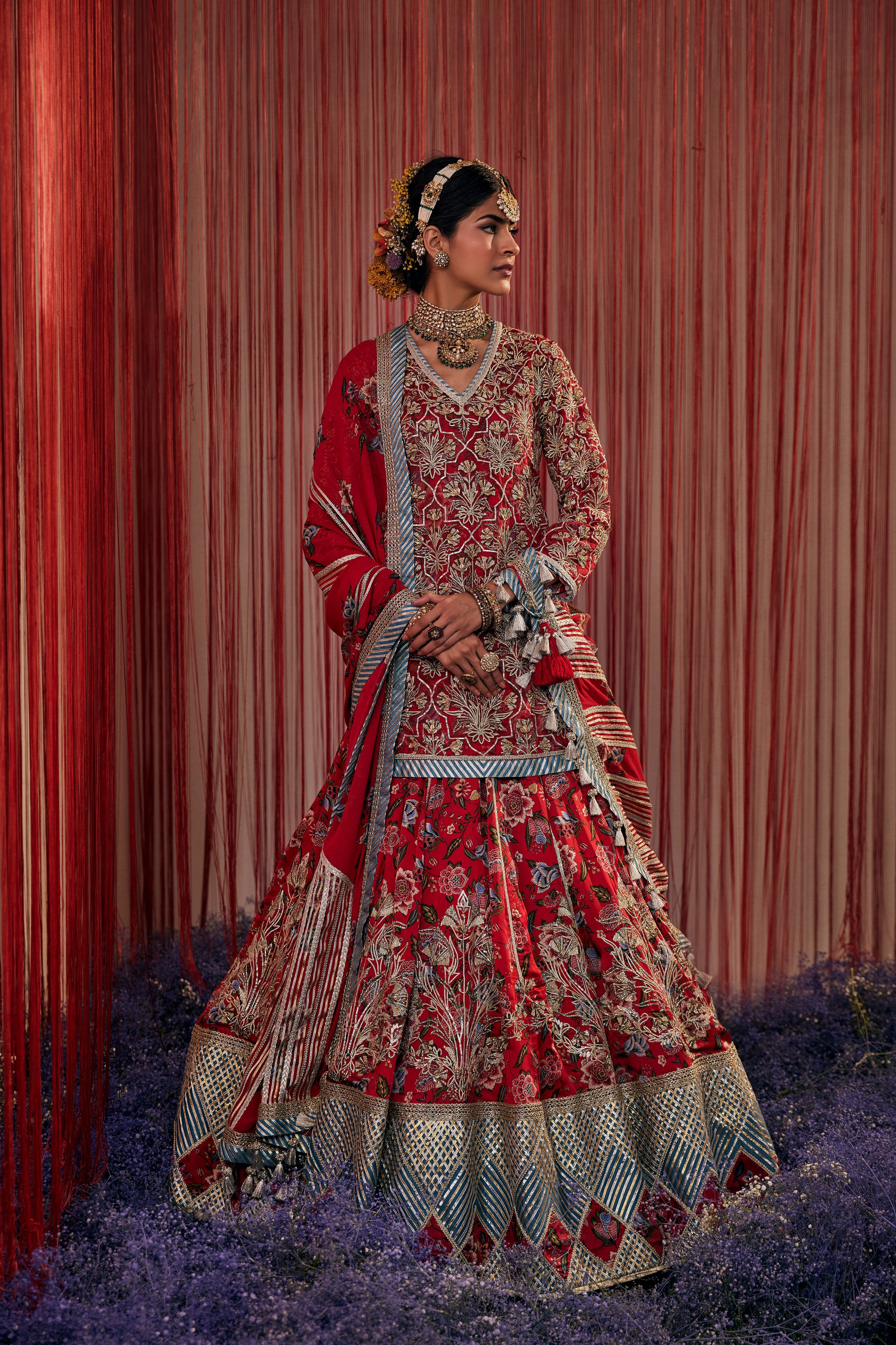 Noor Short Kurta With Lehenga Skirt