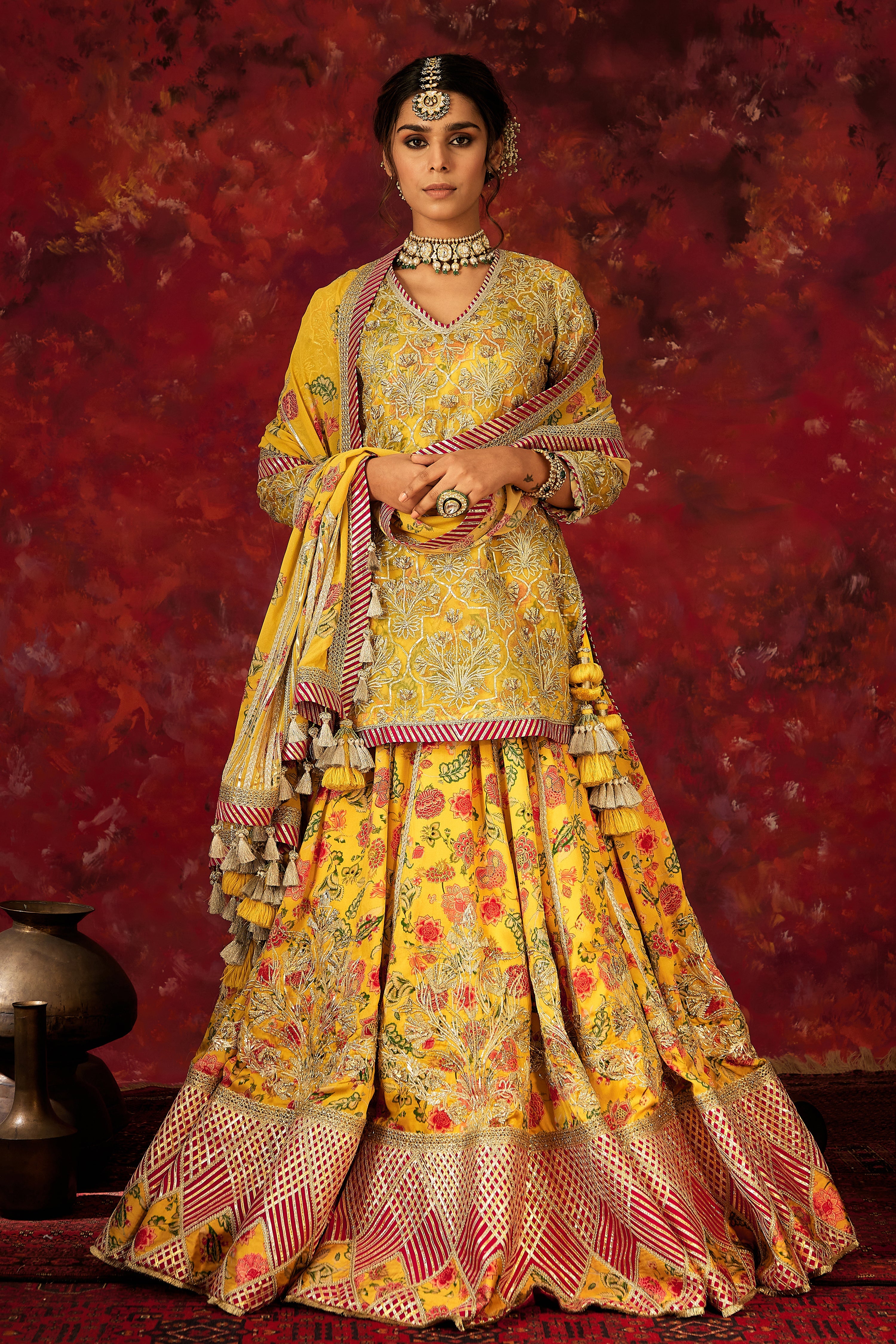 Noor Short Kurta With Lehenga Skirt
